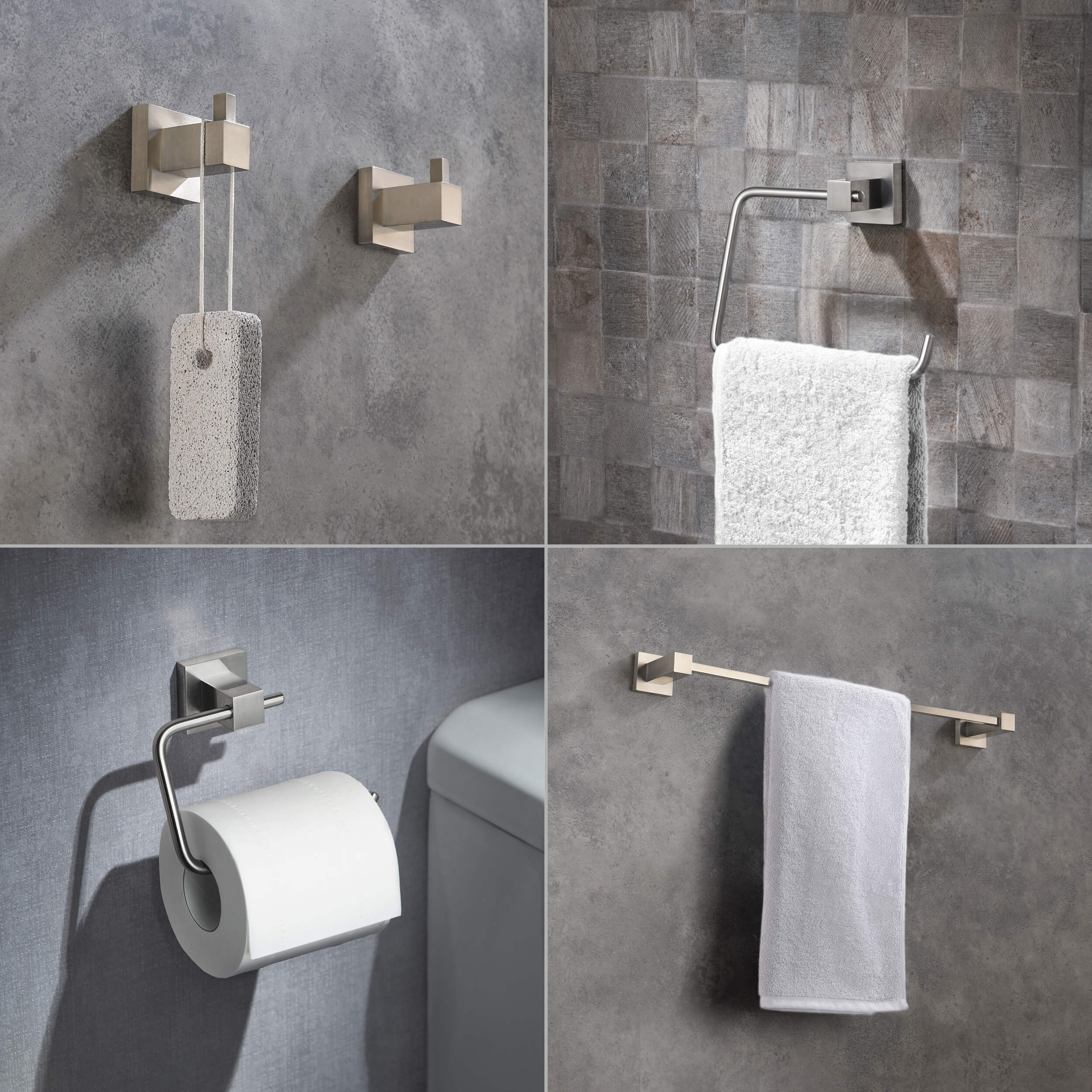 Quadra 5-Piece Bathroom Hardware Set 5