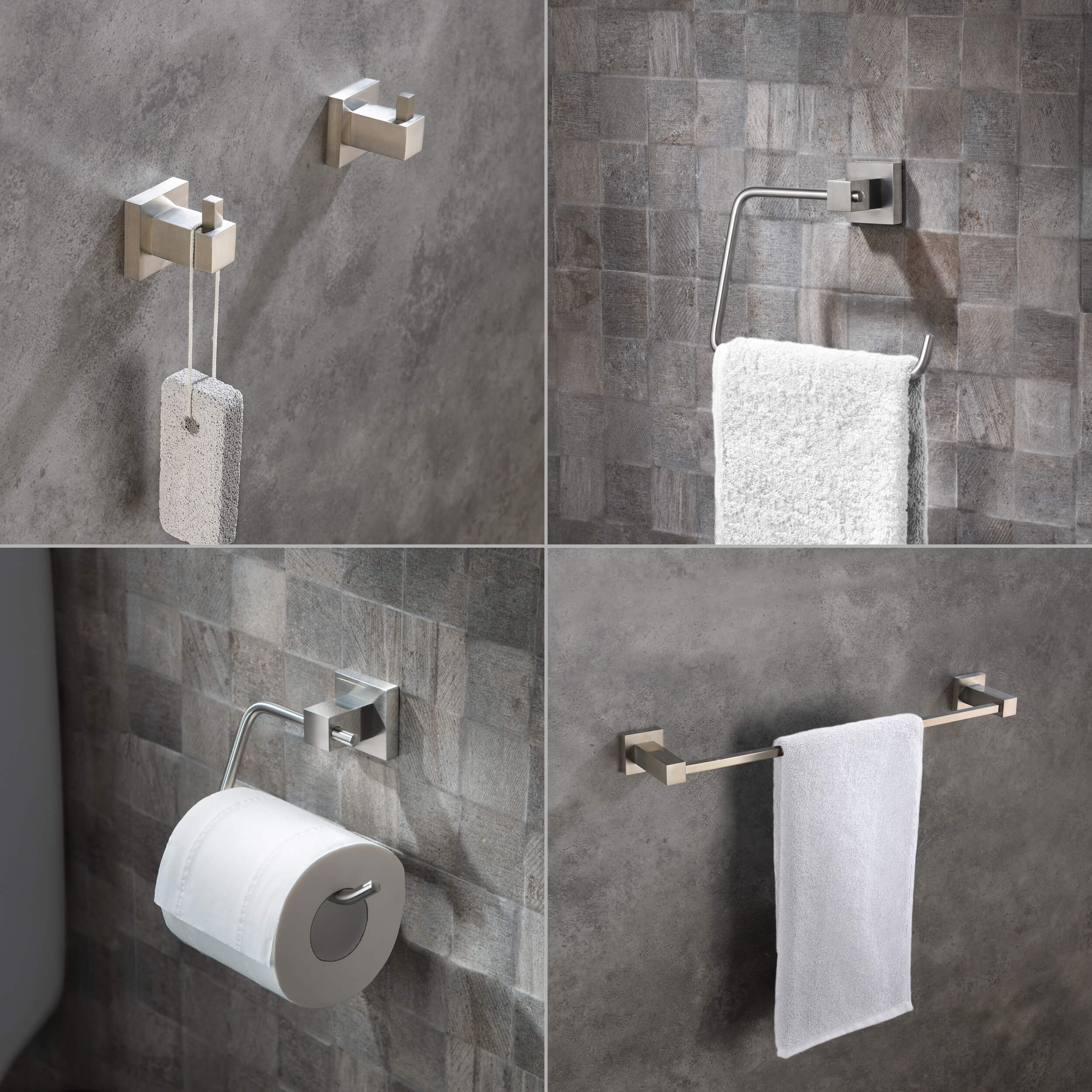 Quadra 5-Piece Bathroom Hardware Set 5