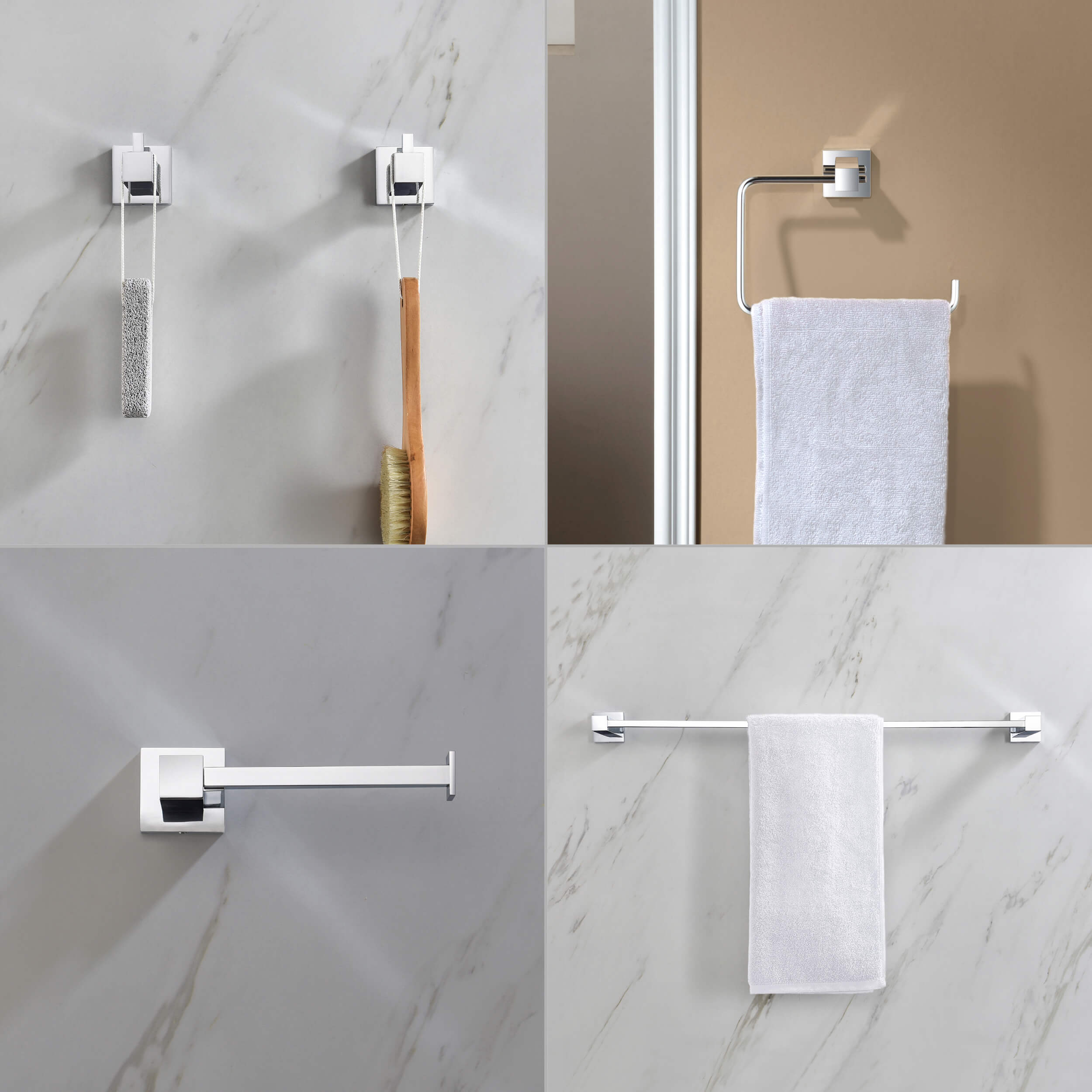Quadra 5-Piece Bathroom Hardware Set 2