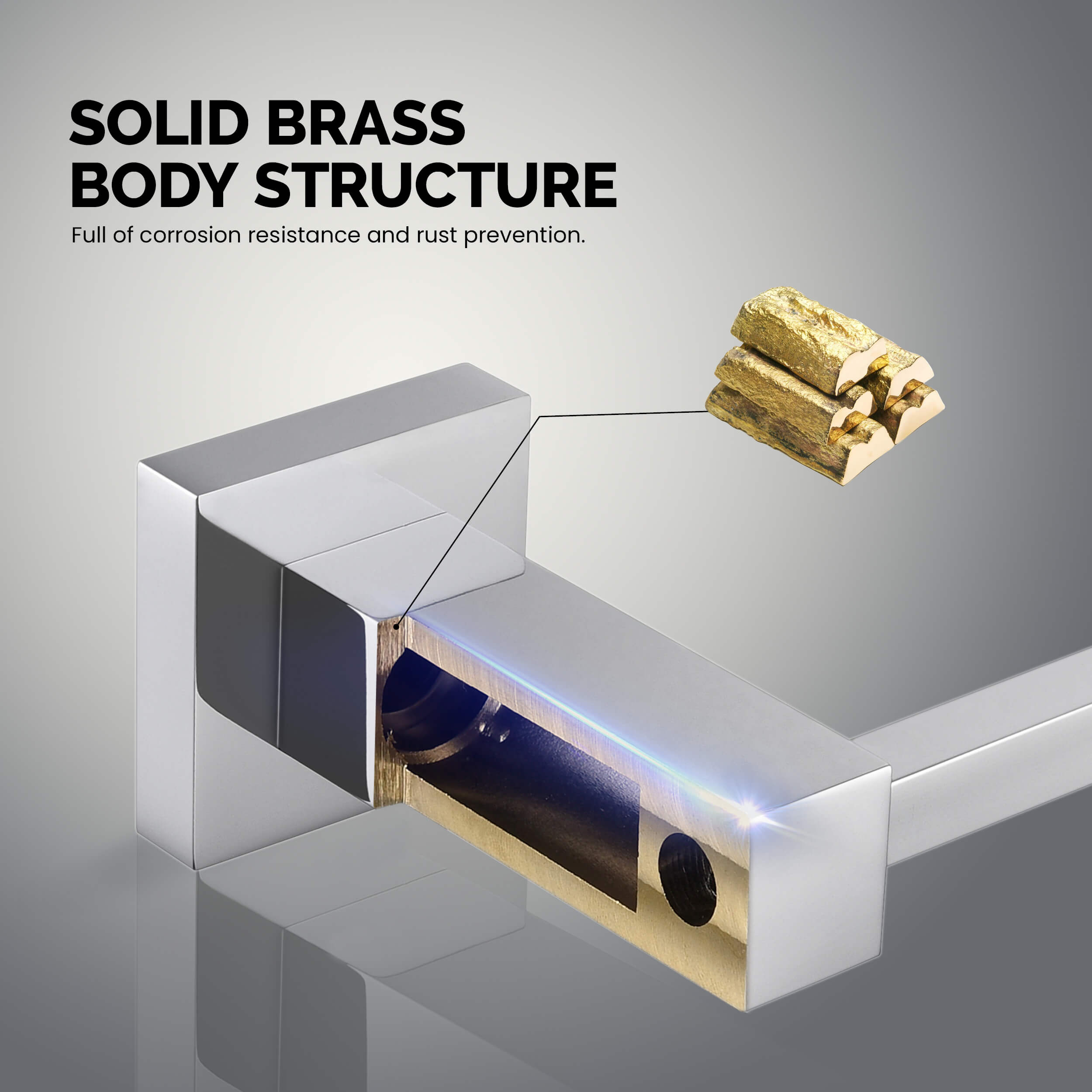 Quadra 5-Piece Bathroom Hardware Set 2