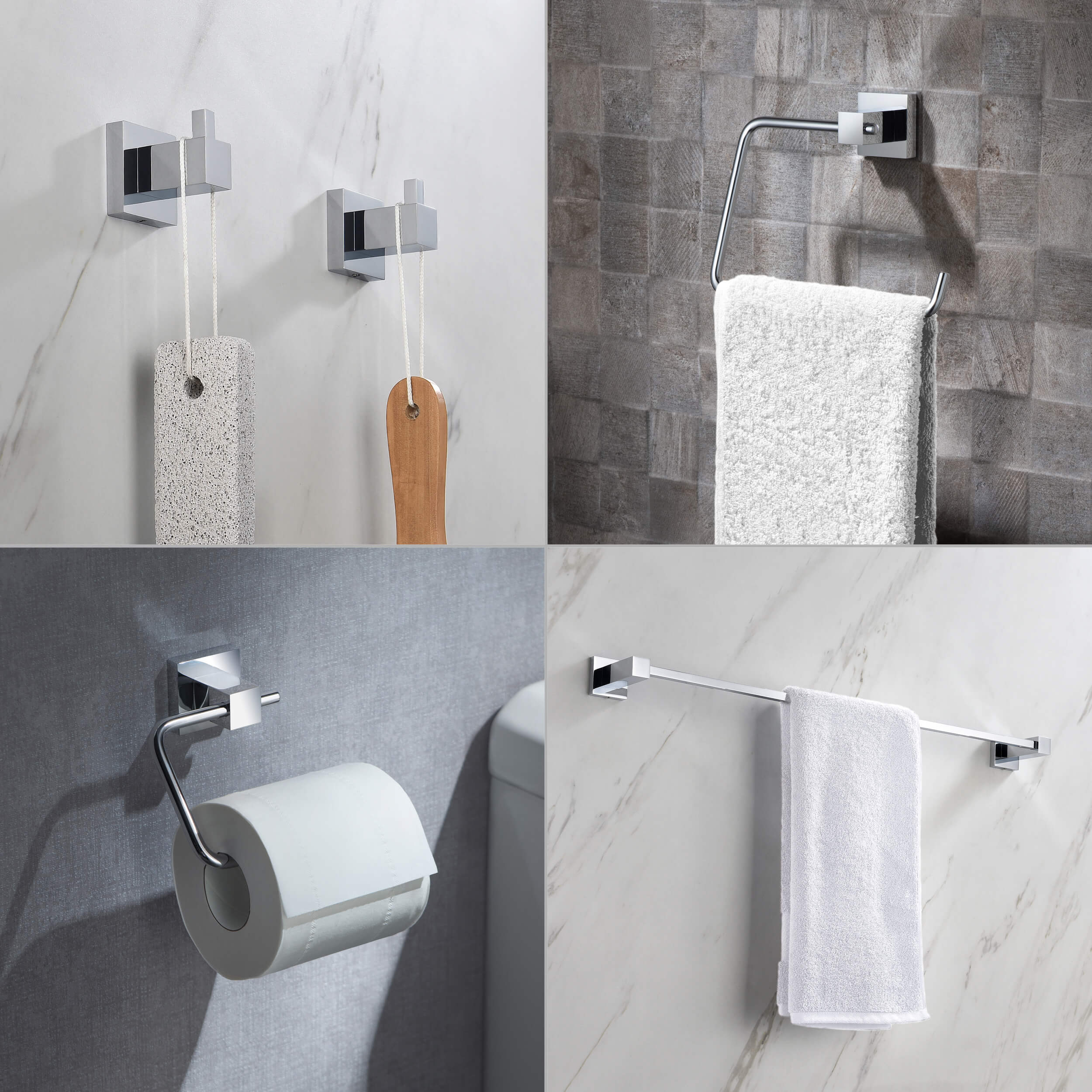 Quadra 5-Piece Bathroom Hardware Set 3