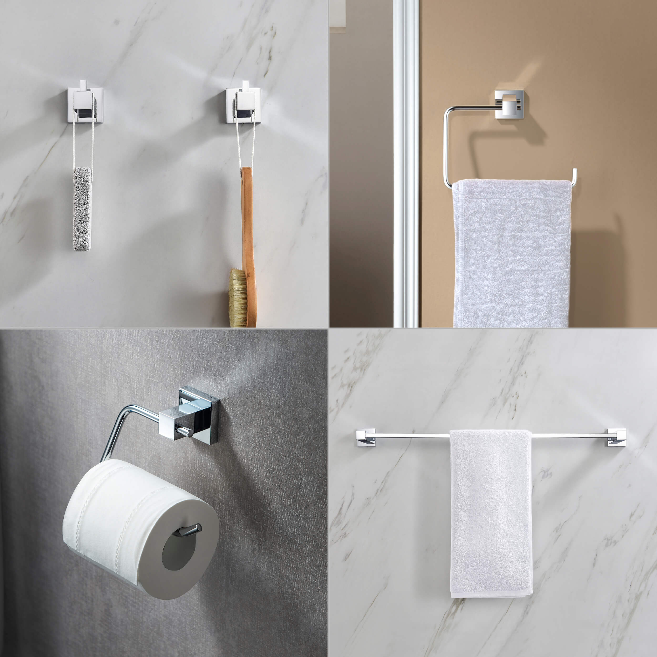 Quadra 5-Piece Bathroom Hardware Set 3