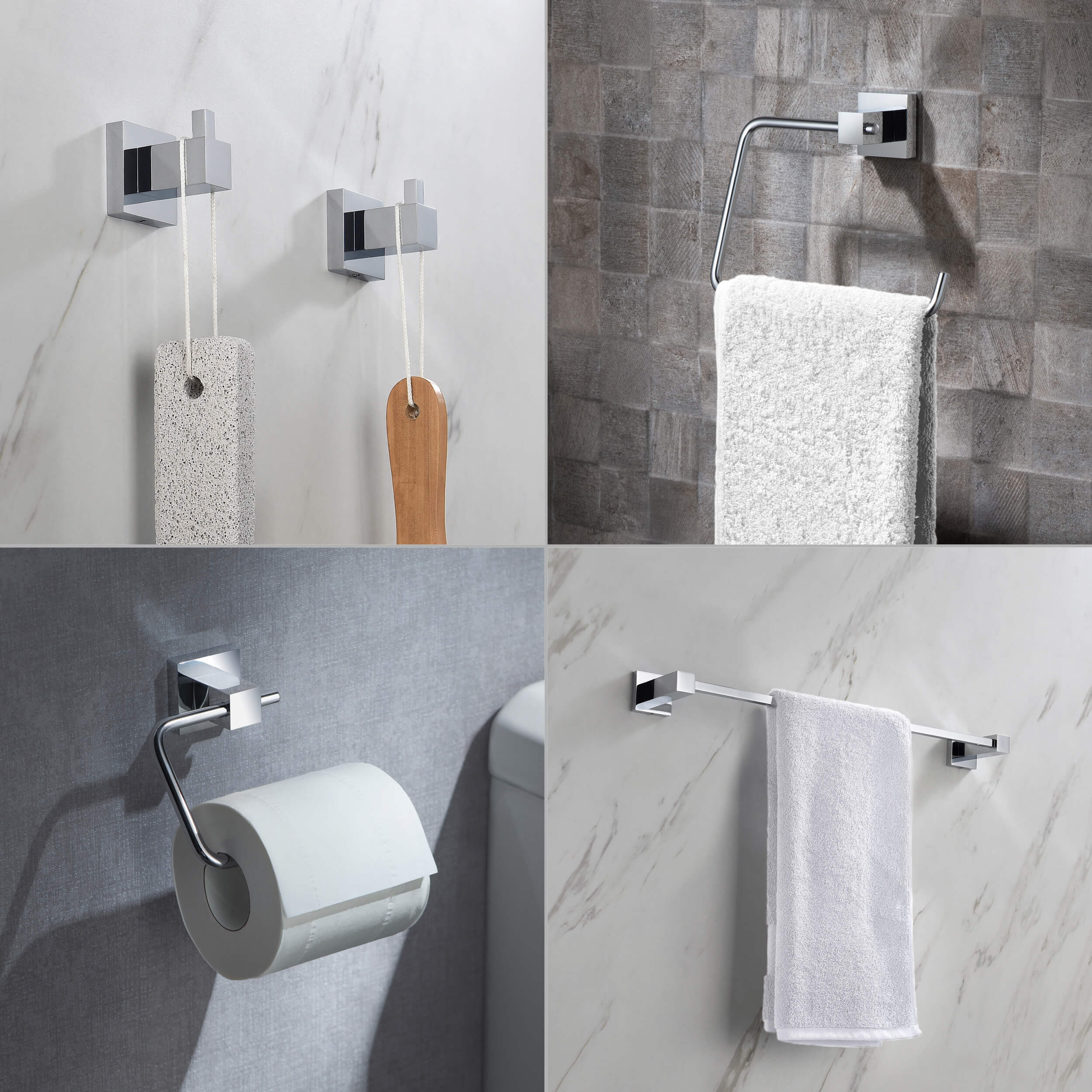 Quadra 5-Piece Bathroom Hardware Set 5