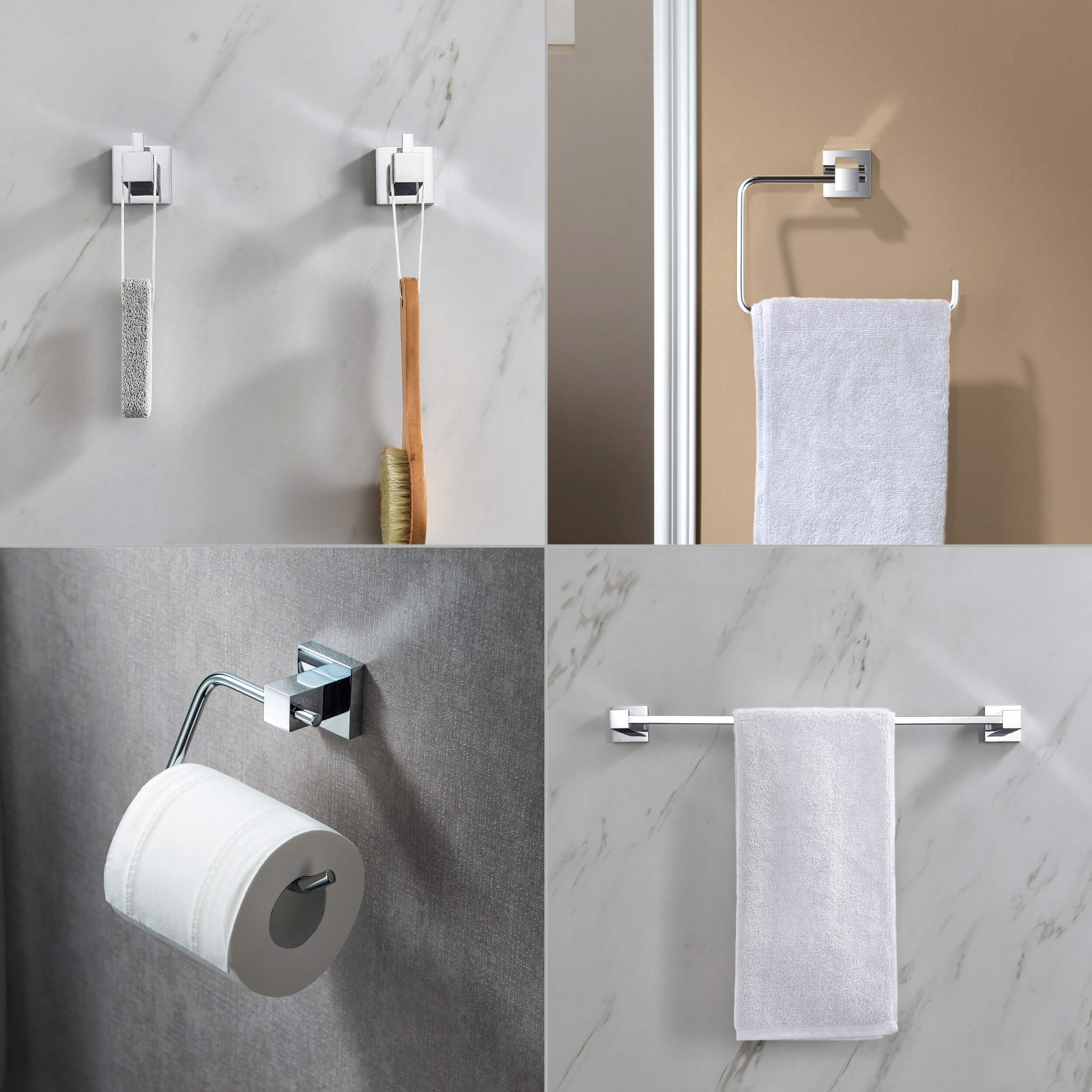 Quadra 5-Piece Bathroom Hardware Set 5