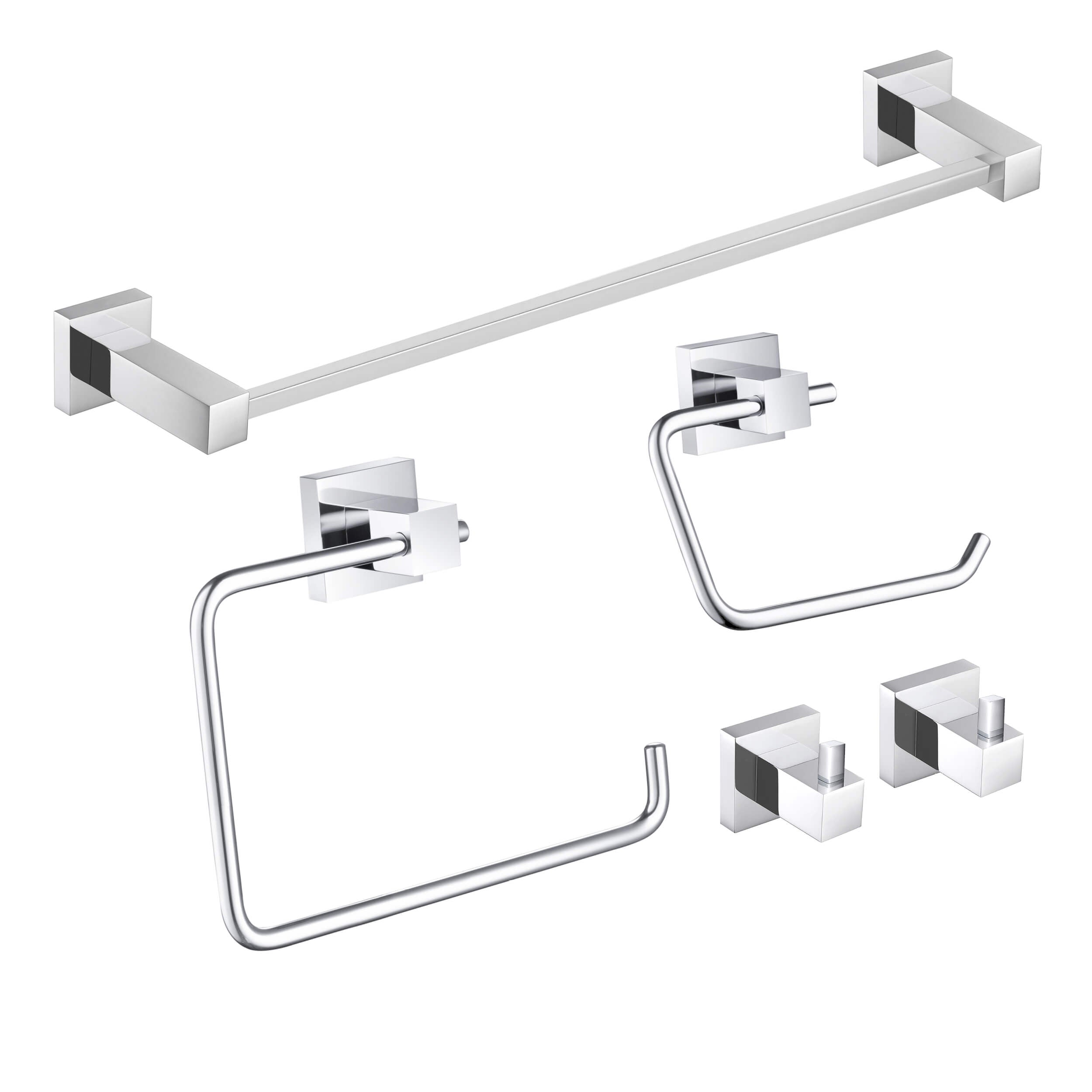 Quadra 5-Piece Bathroom Hardware Set 5