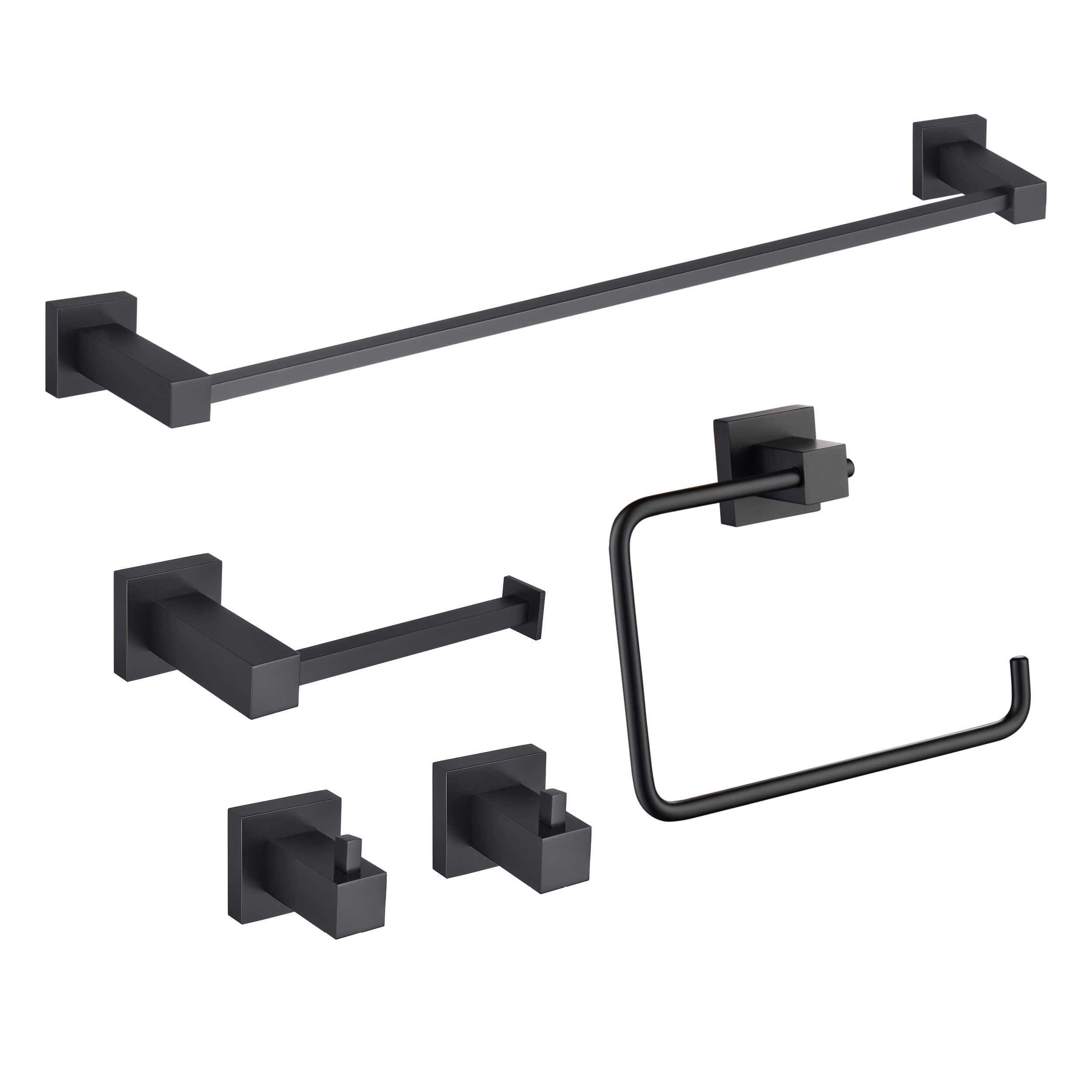 Quadra 5-Piece Bathroom Hardware Set 2