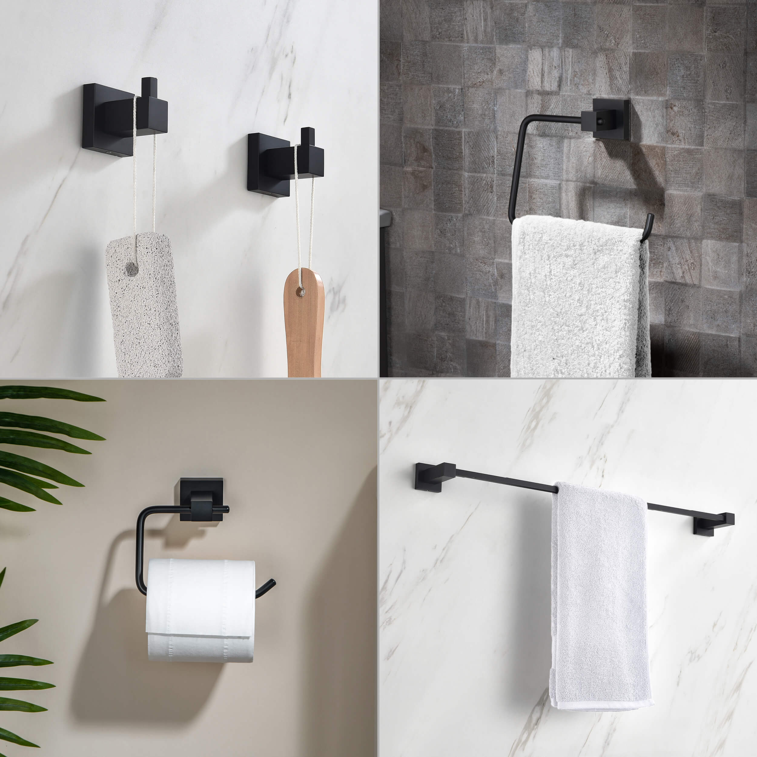 Quadra 5-Piece Bathroom Hardware Set 3