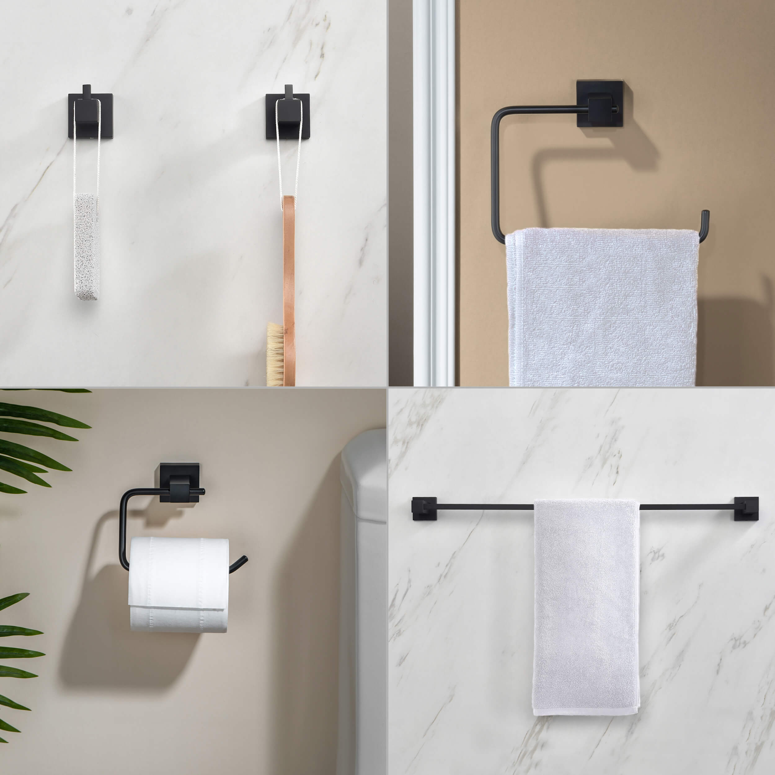 Quadra 5-Piece Bathroom Hardware Set 3