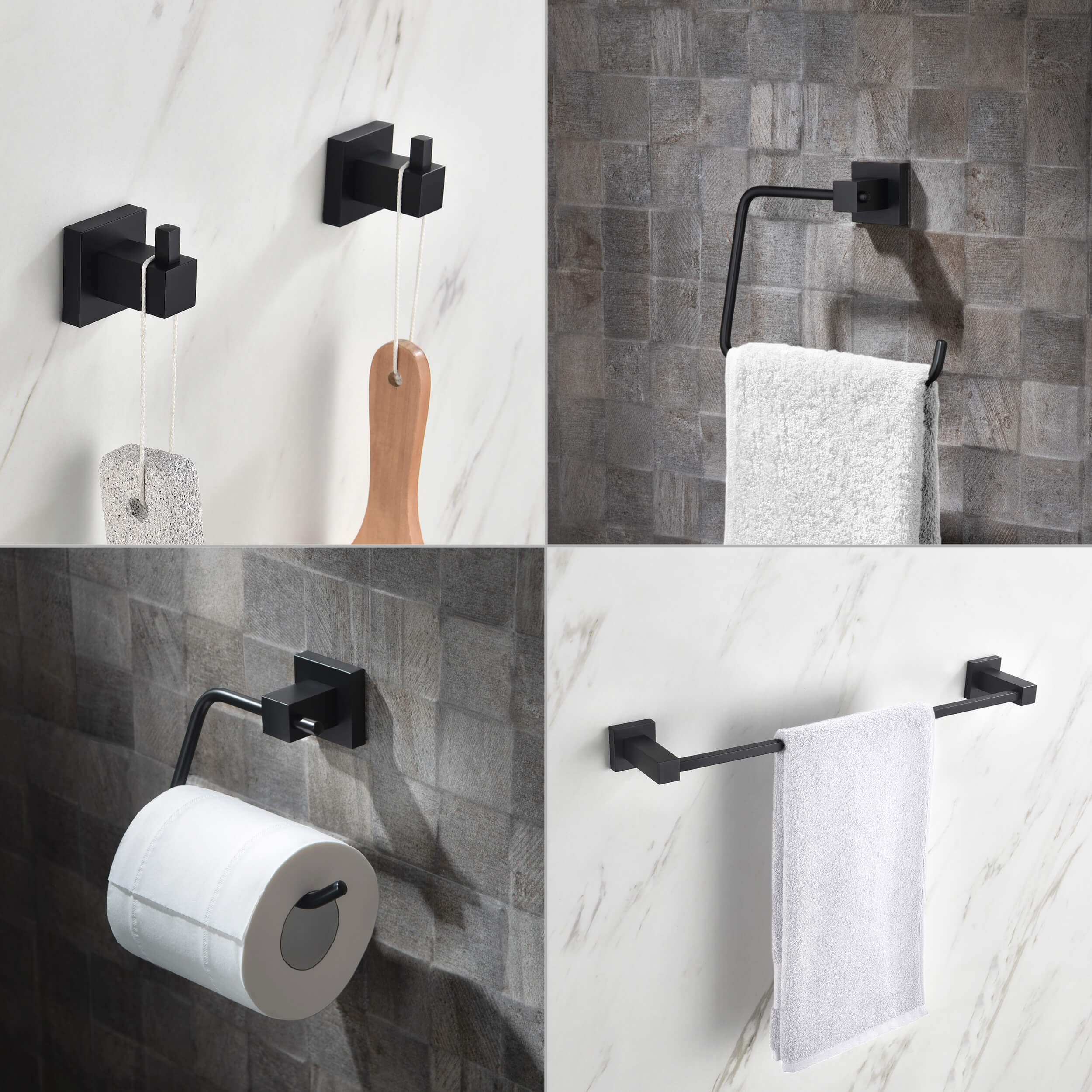 Quadra 5-Piece Bathroom Hardware Set 5