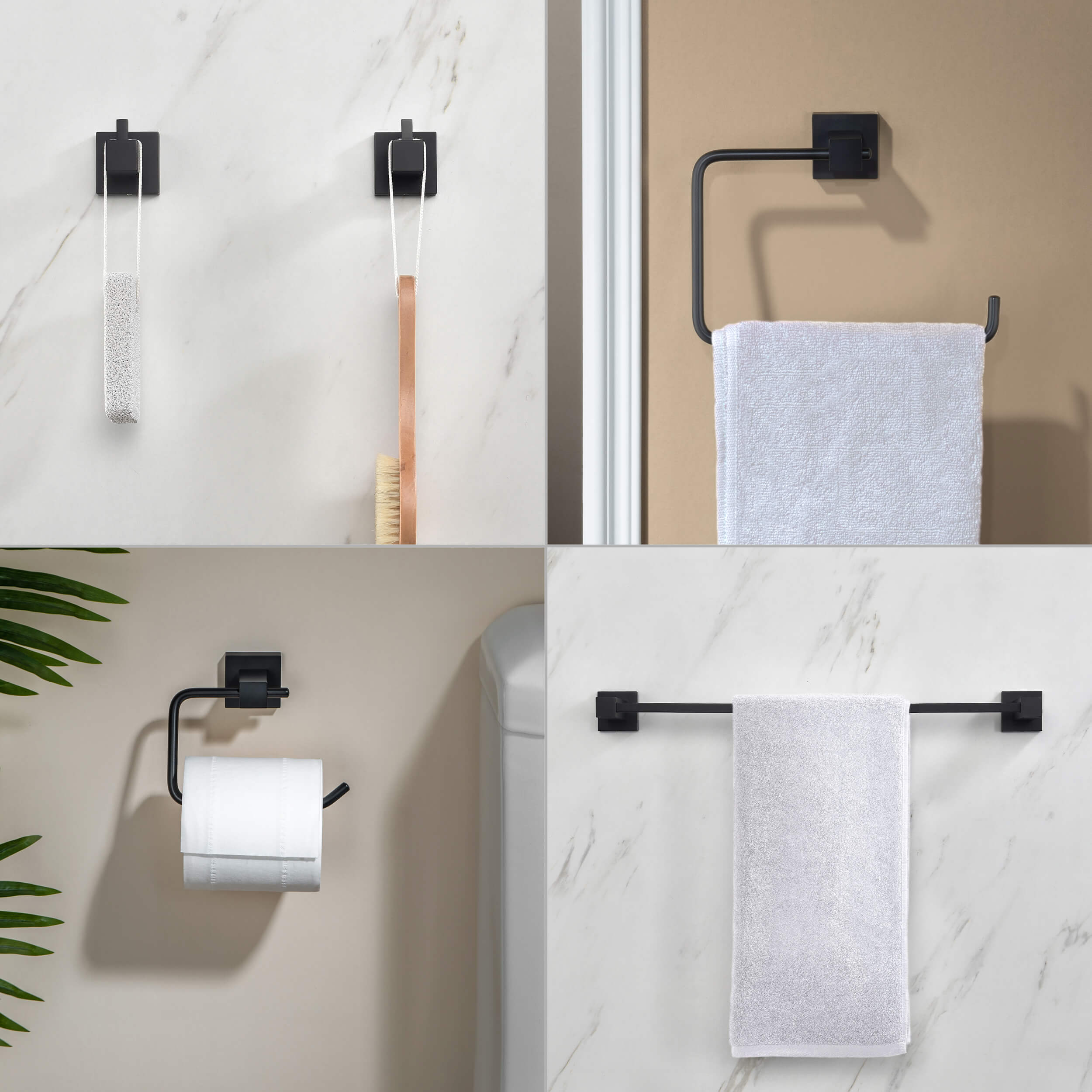 Quadra 5-Piece Bathroom Hardware Set 5