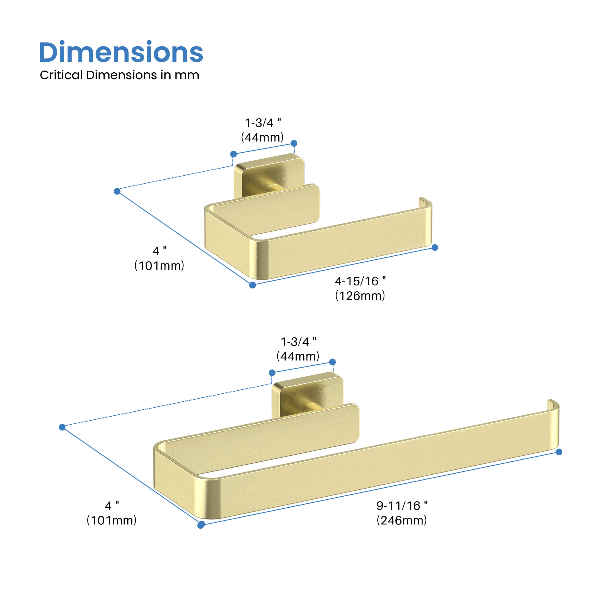 Fusion 2 Piece Bathroom Hardware Set
