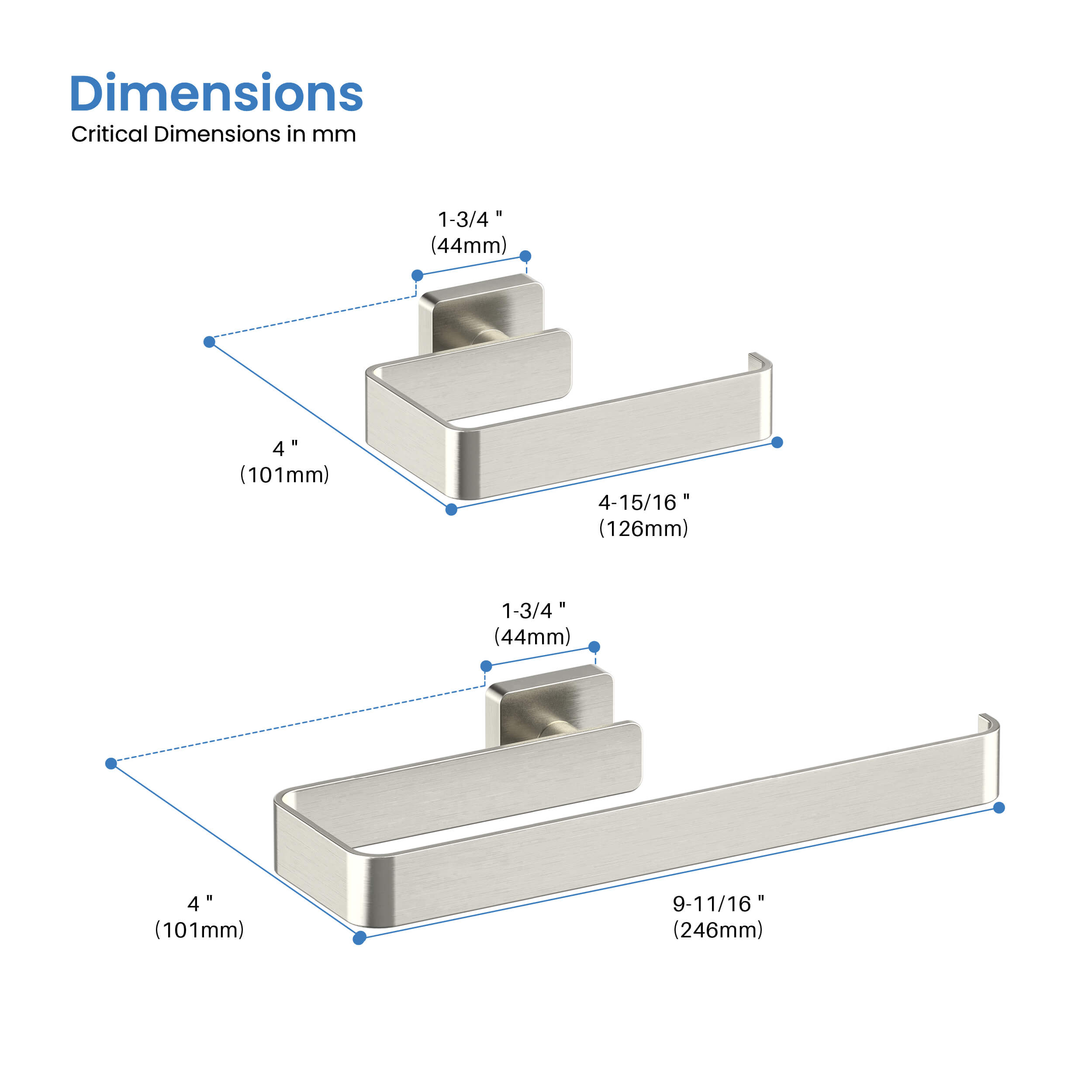 Fusion 2 Piece Bathroom Hardware Set