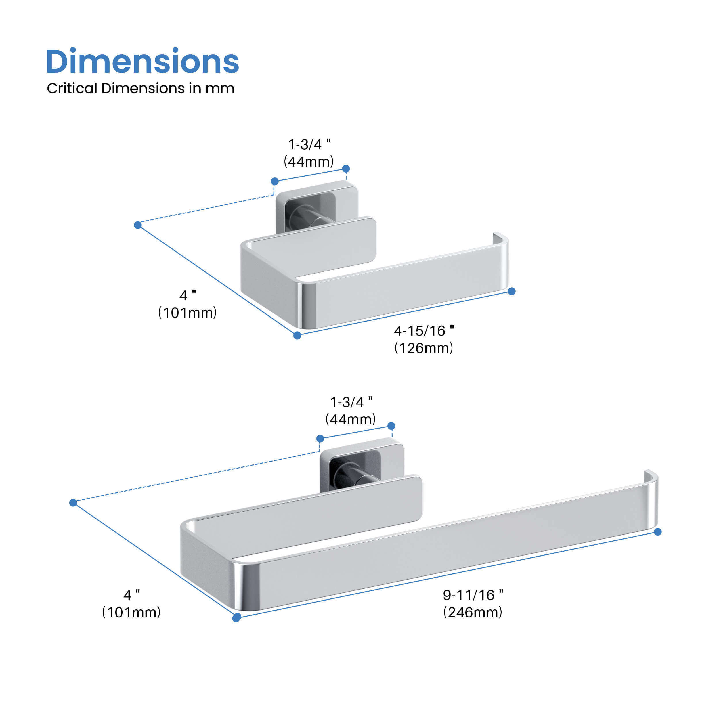 Fusion 2 Piece Bathroom Hardware Set