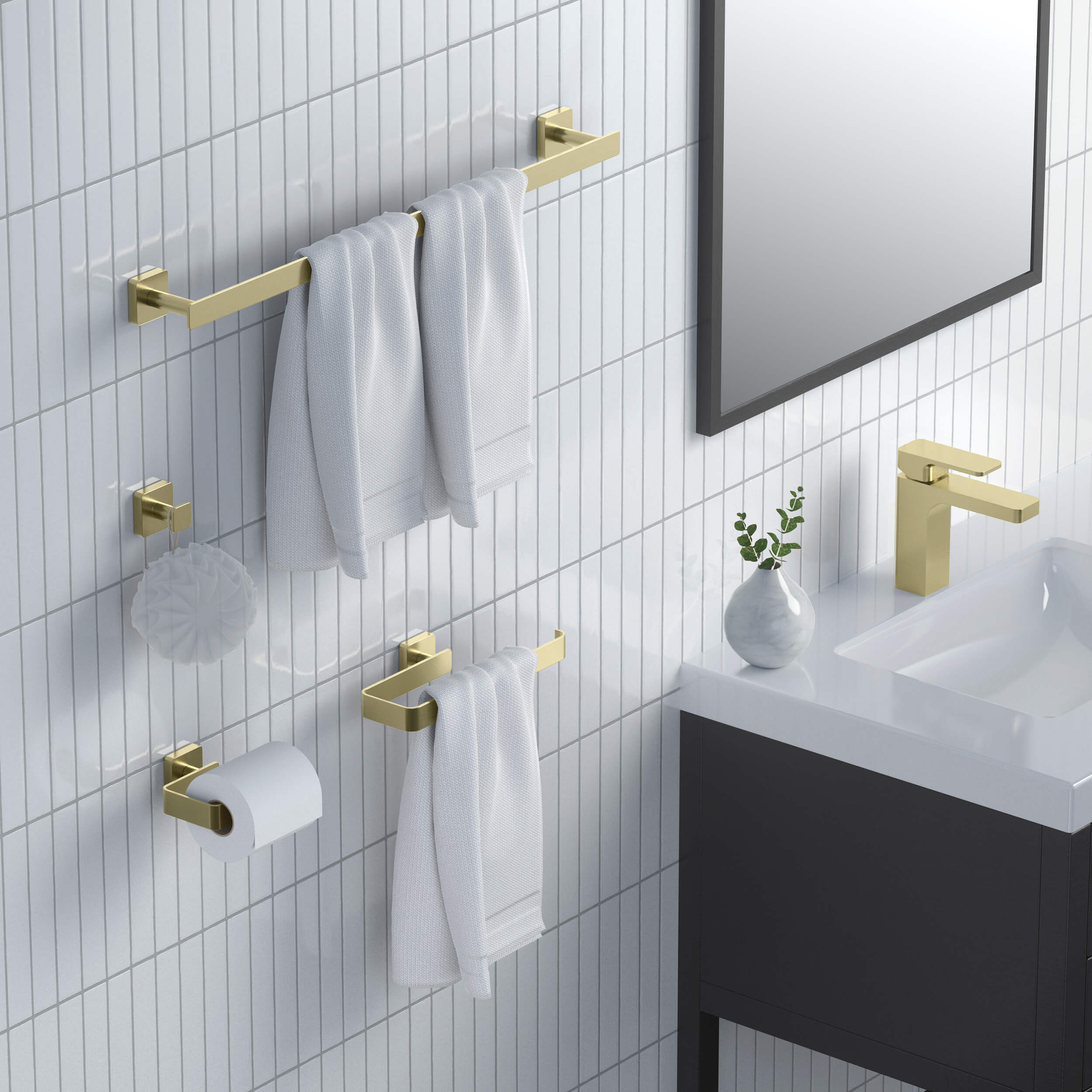 Fusion 4-Piece Bathroom Hardware Set – C-CBA16-4