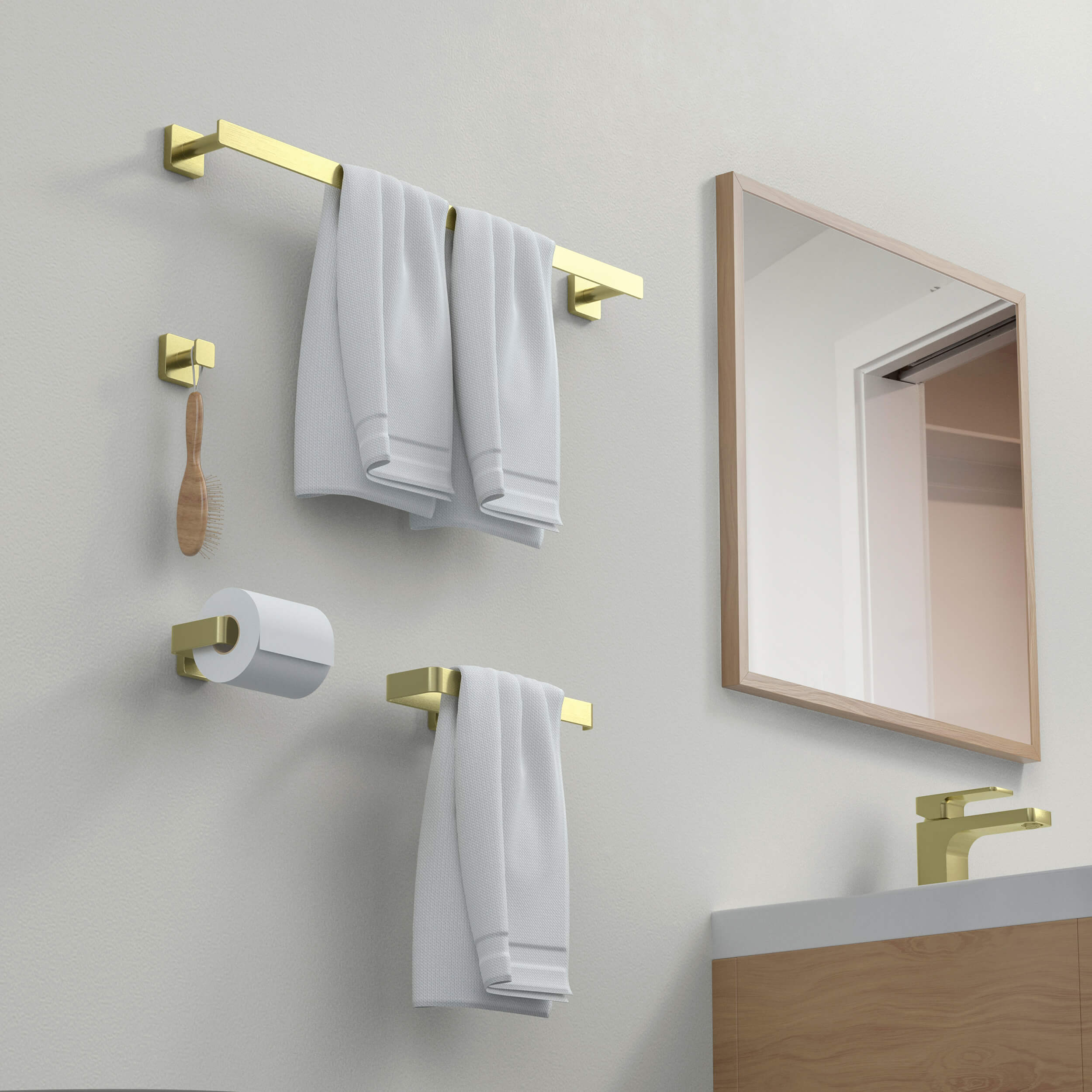 Fusion 4-Piece Bathroom Hardware Set – C-CBA16-4