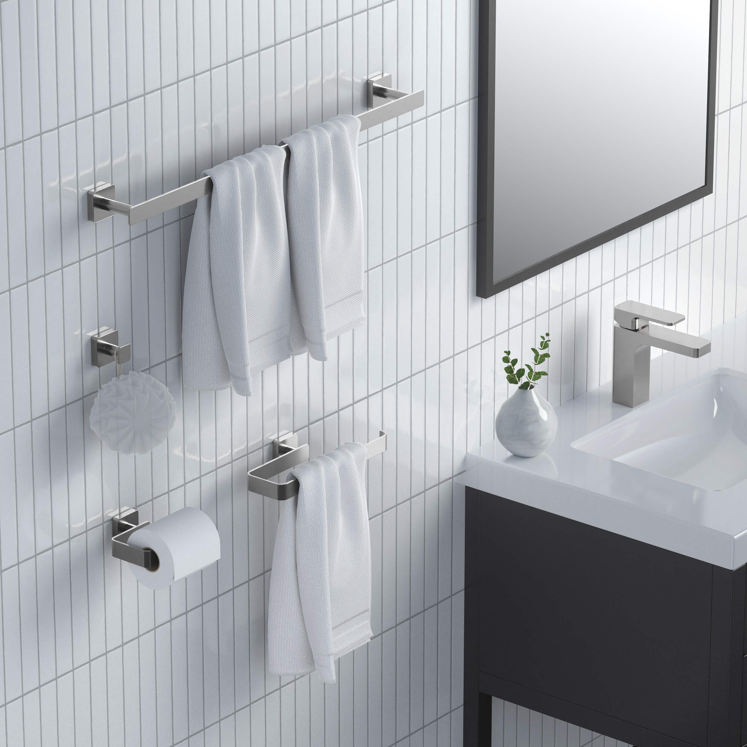 Fusion 4-Piece Bathroom Hardware Set – C-CBA16-4