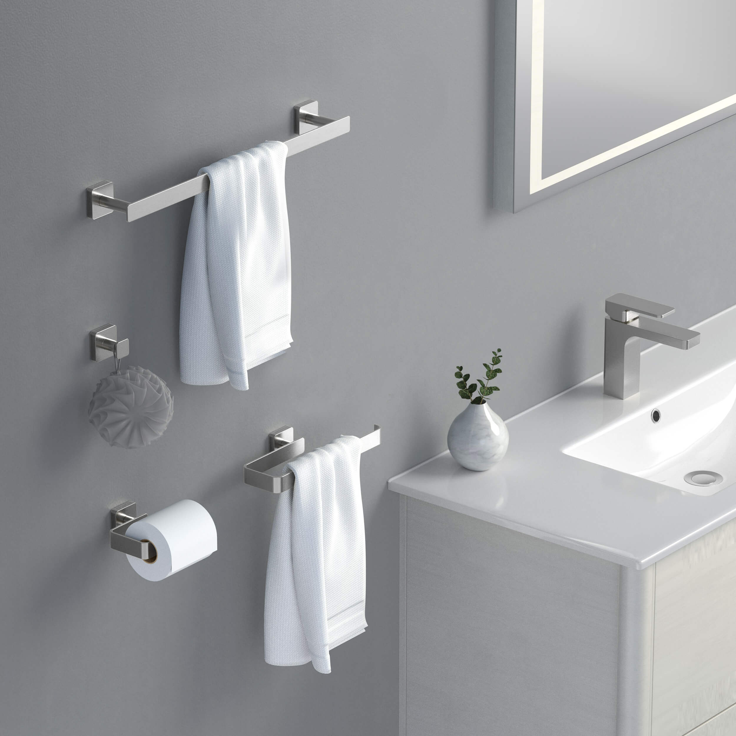 Fusion 4 Piece Bathroom Hardware Set 3