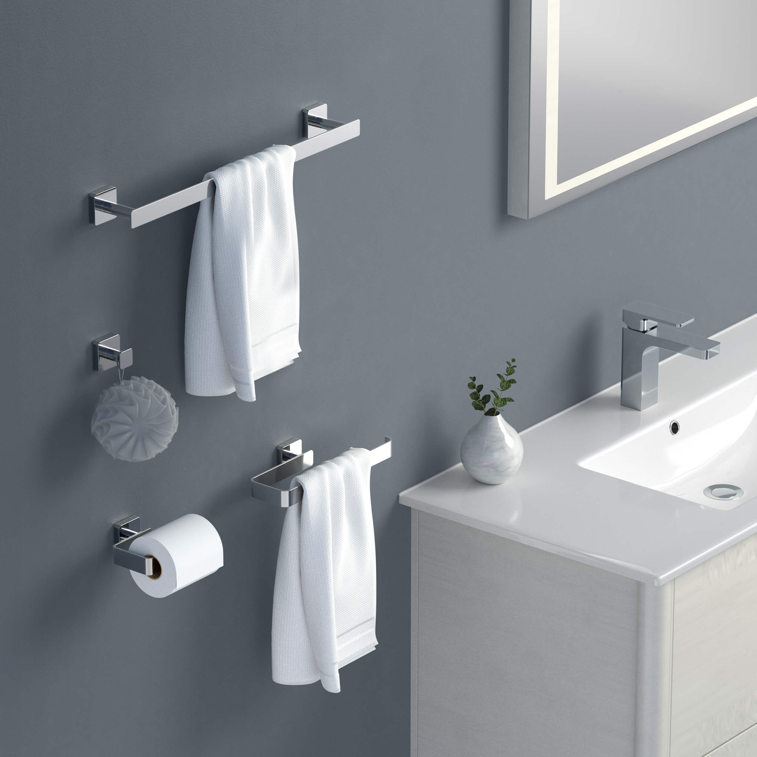 Fusion 4 Piece Bathroom Hardware Set 3