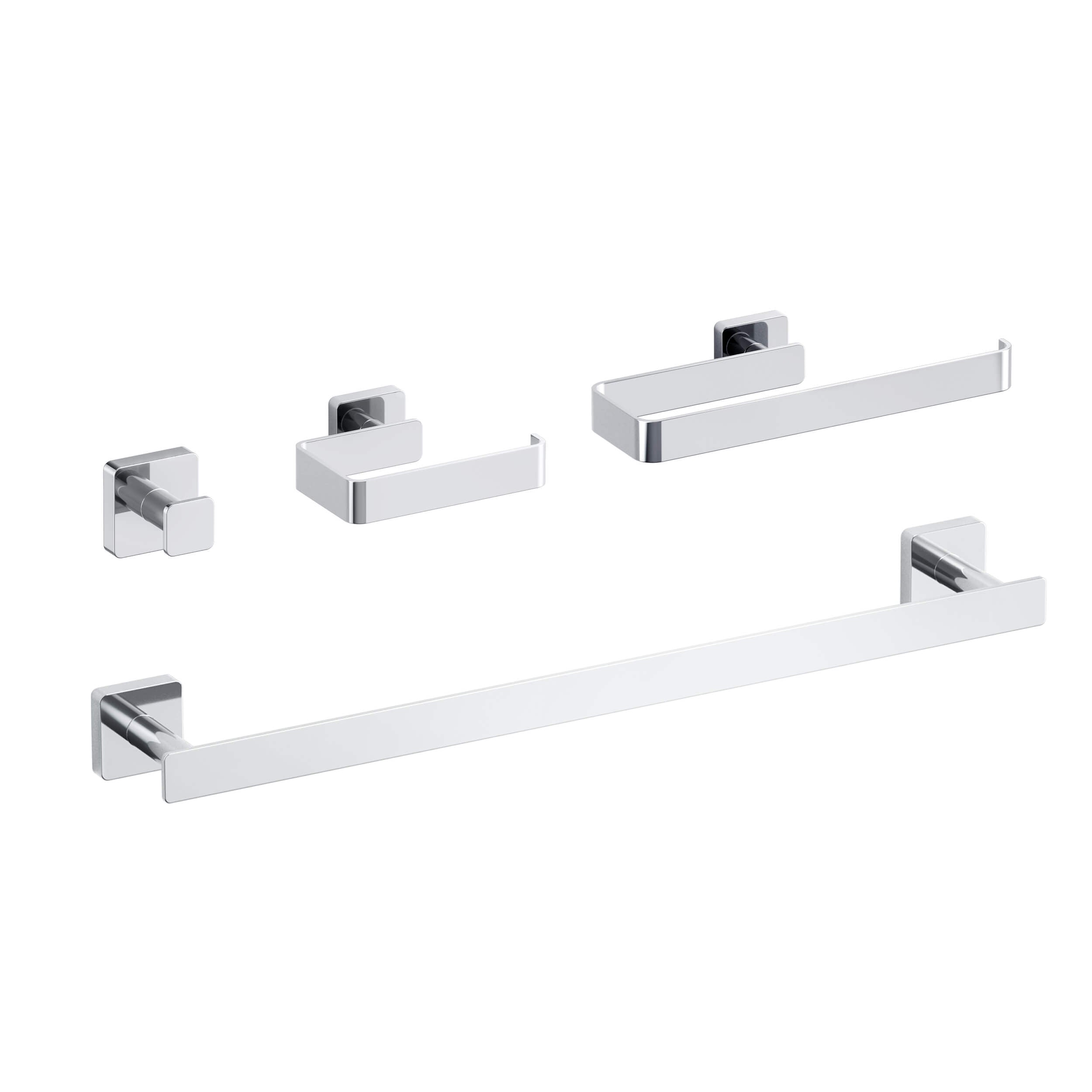 Fusion 4-Piece Bathroom Hardware Set – C-CBA16-4