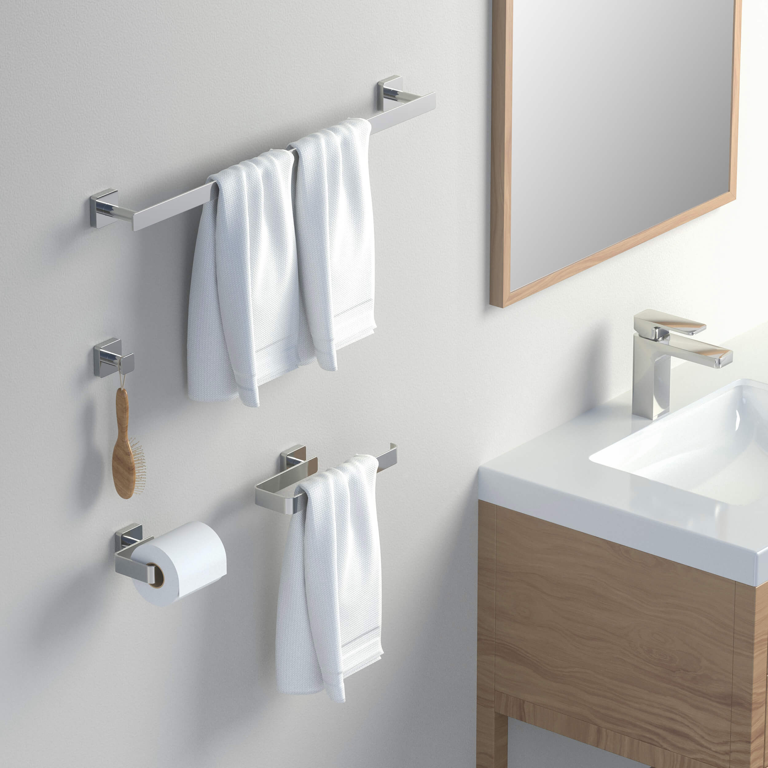 Fusion 4-Piece Bathroom Hardware Set – C-CBA16-4