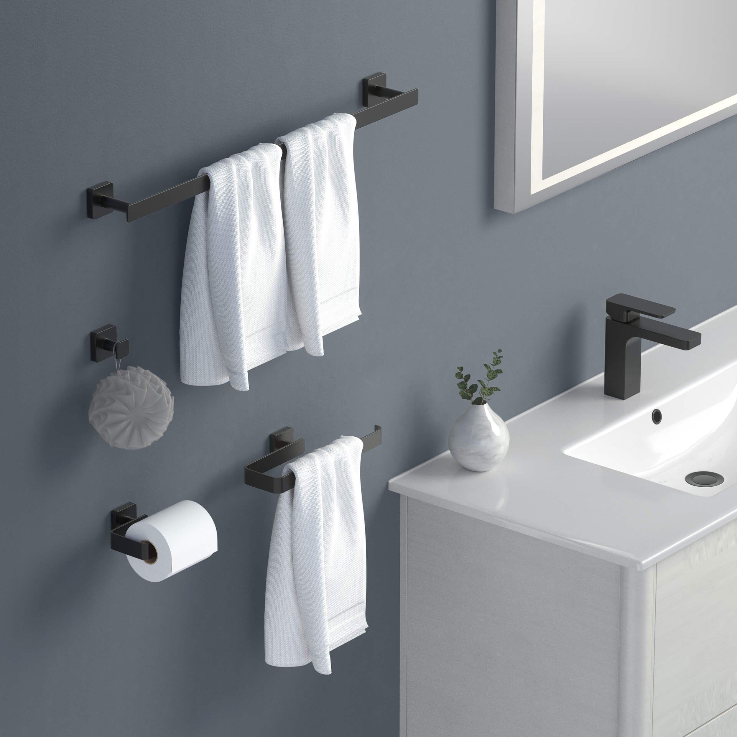 Fusion 4-Piece Bathroom Hardware Set – C-CBA16-4