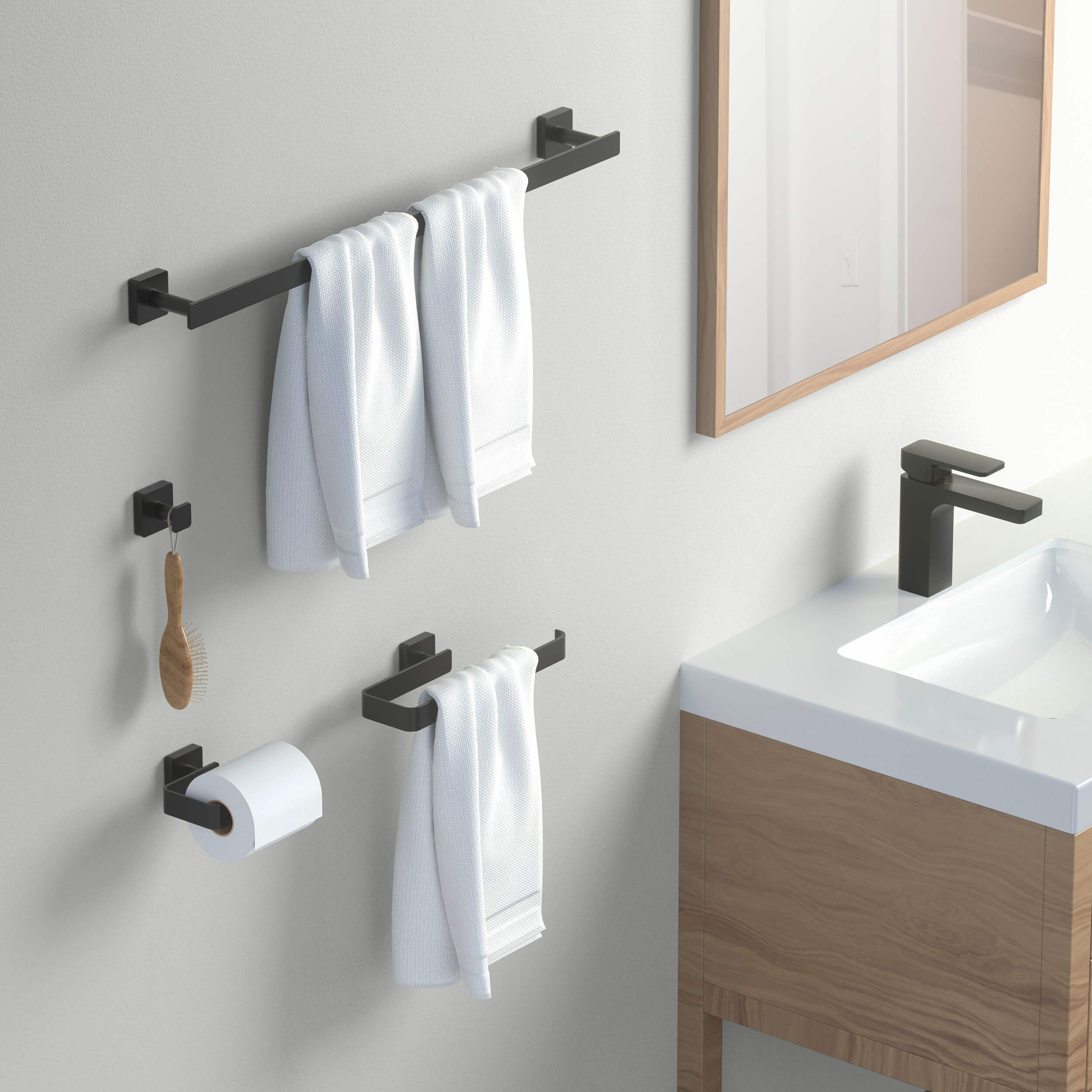 Fusion 4-Piece Bathroom Hardware Set – C-CBA16-4