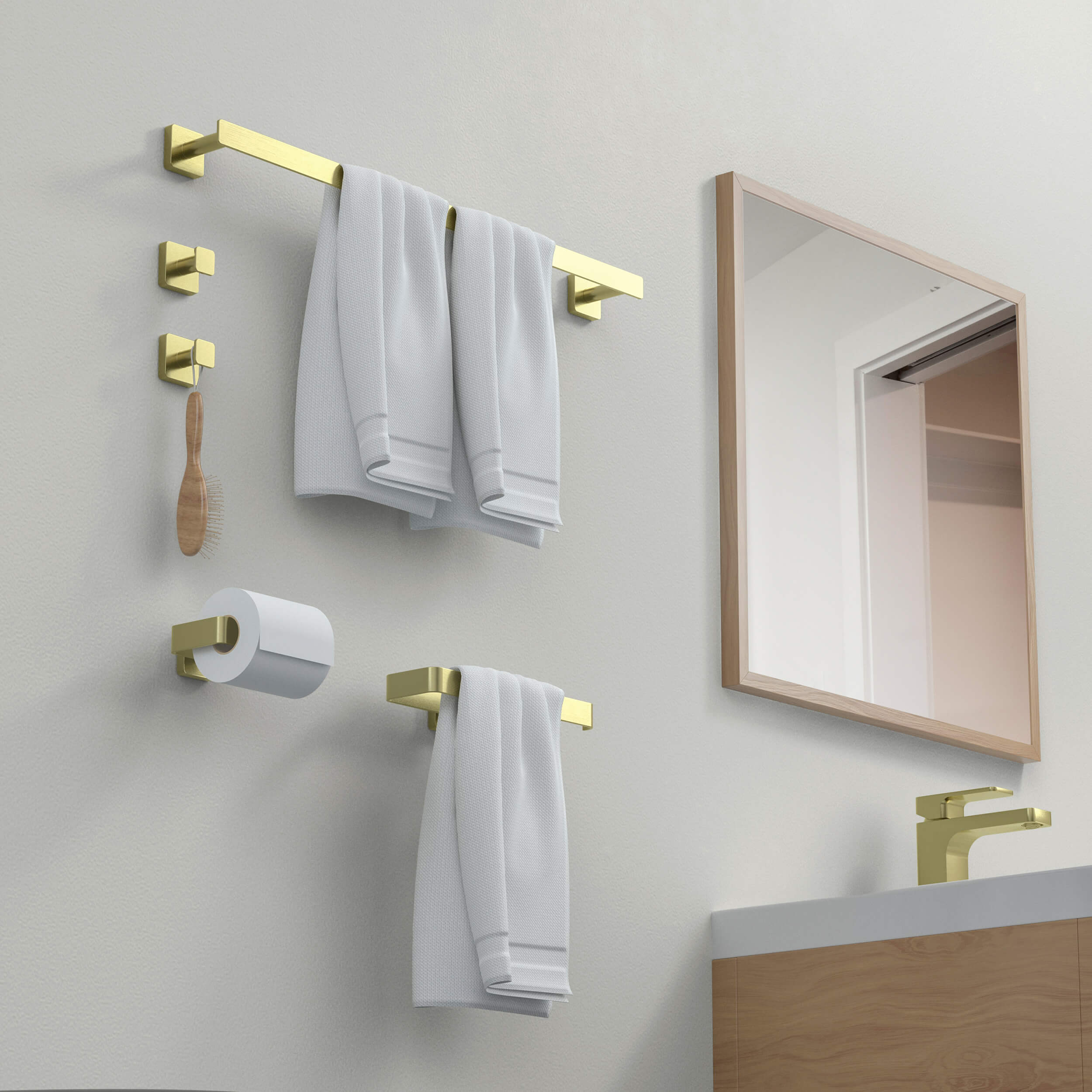 Fusion 5 Piece Bathroom Hardware Set 1