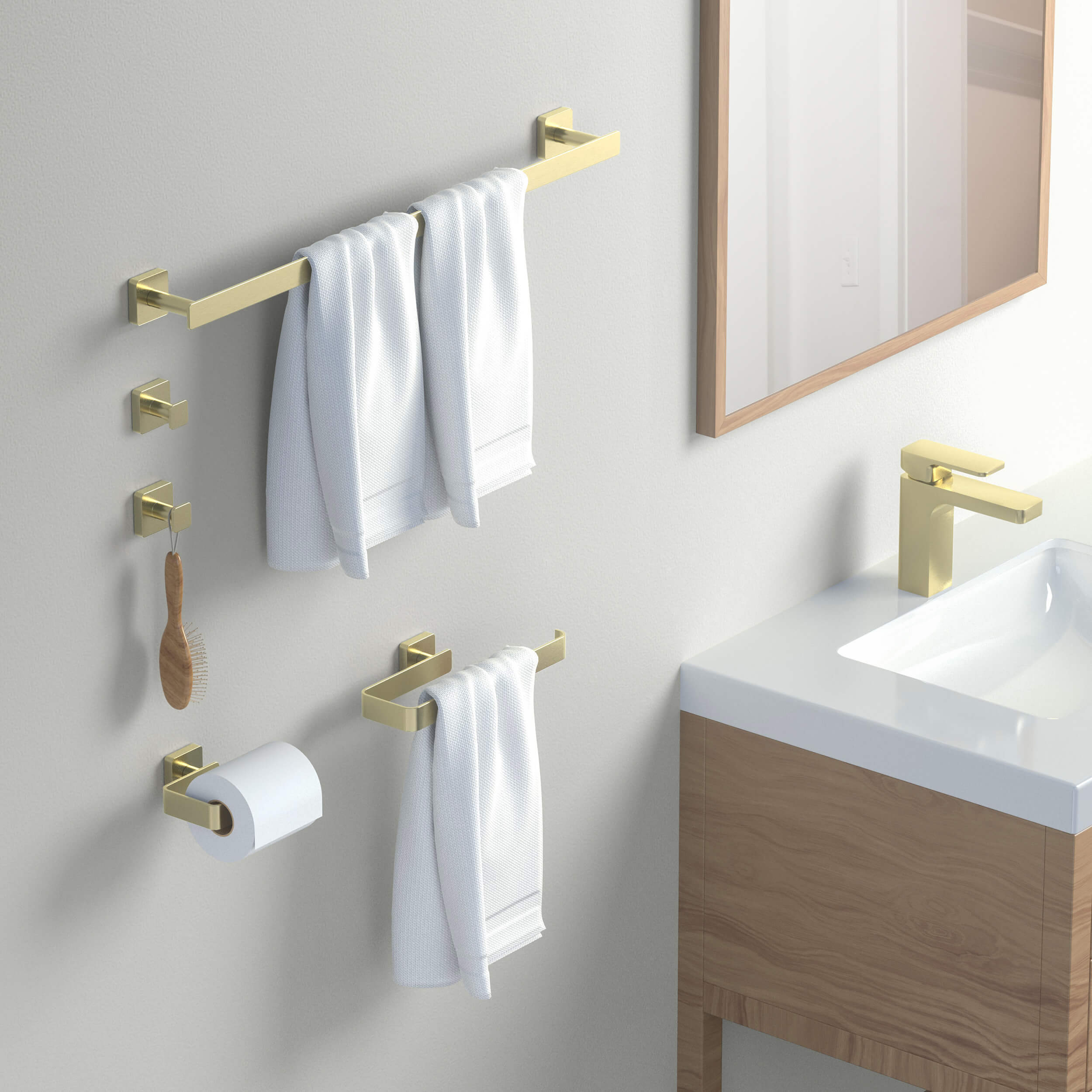 Fusion 5 Piece Bathroom Hardware Set 1