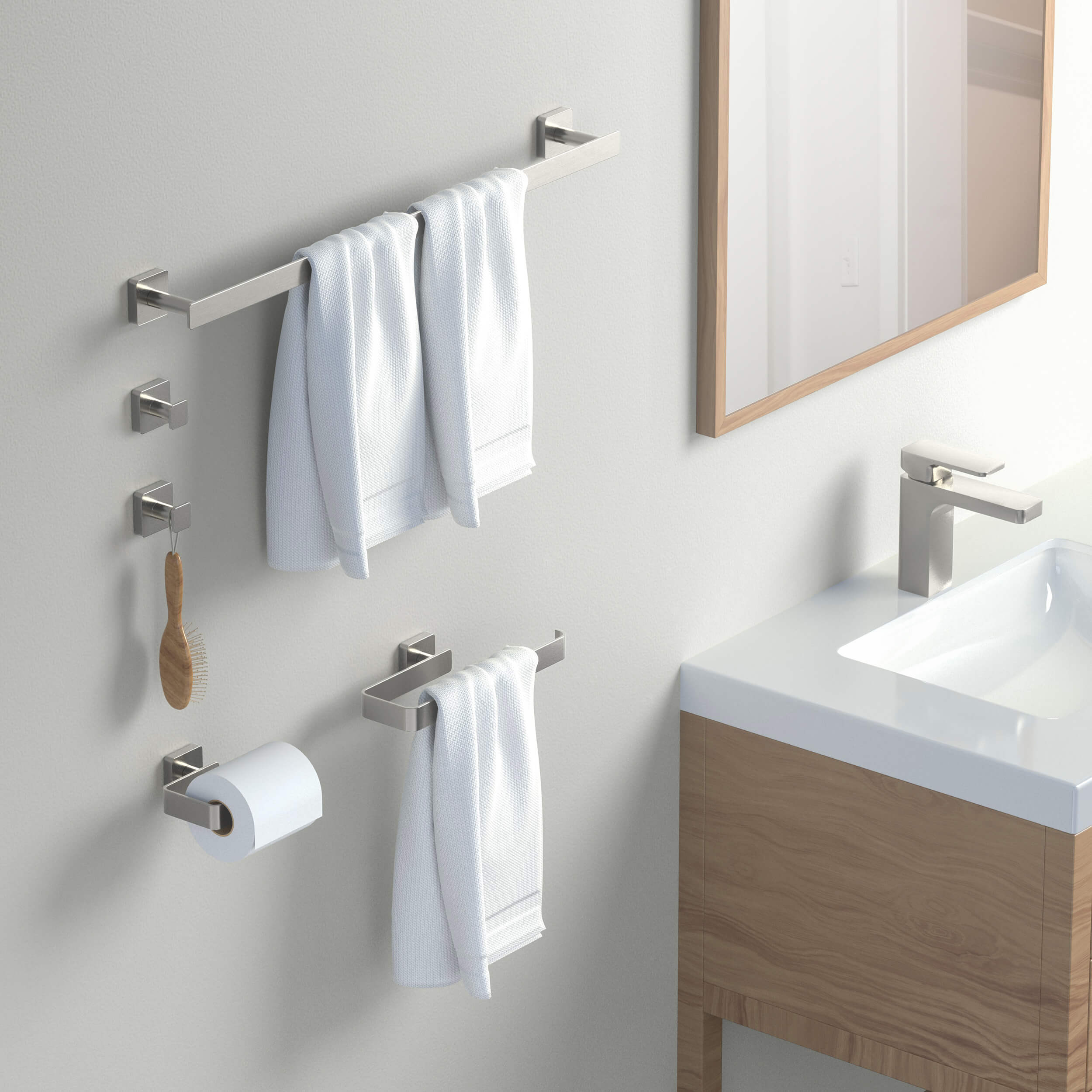 Fusion 5 Piece Bathroom Hardware Set 1
