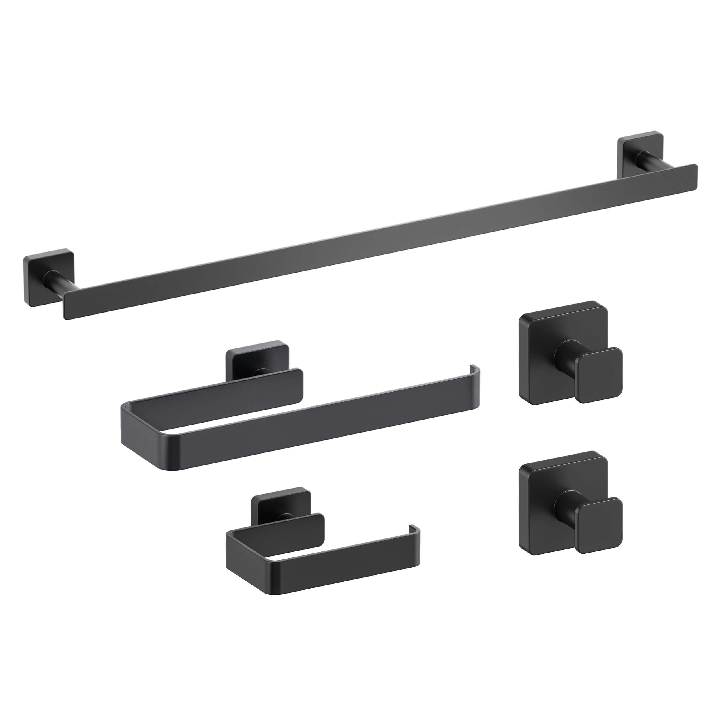 Fusion 5 Piece Bathroom Hardware Set 1