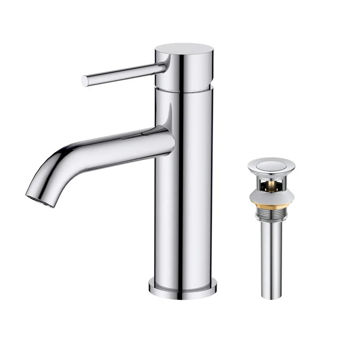 Single-Handle Bathroom Sink Faucet w/ Pop-Up Drain – Value Collection (F201)