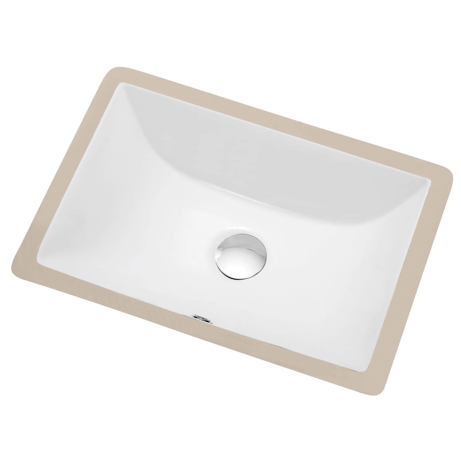 Undercounter Basin - White 18" X 13" Rectangular - C09 1813W
