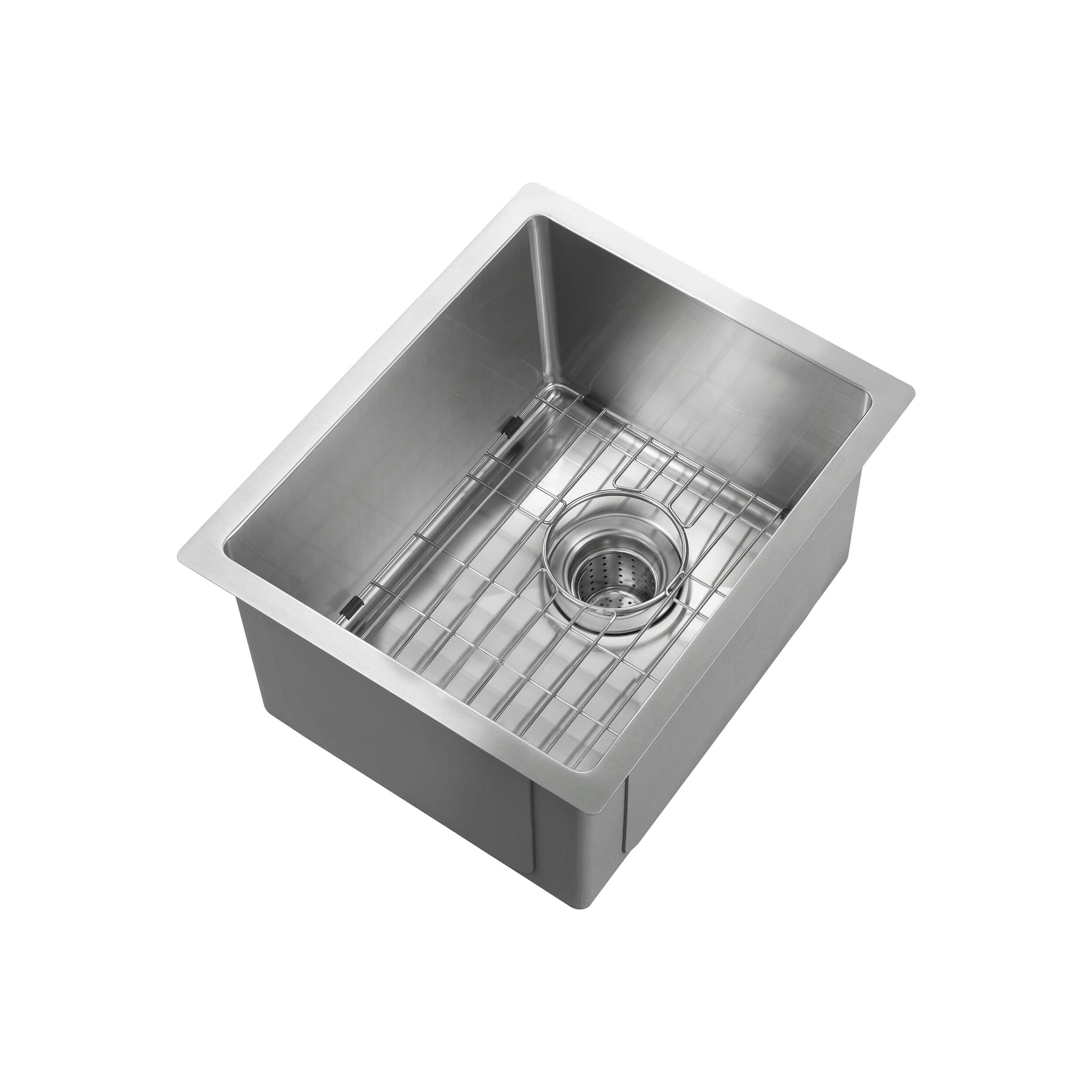 14" Handcrafted Undermount Single Bowl 16 gauge Stainless Steel Kitchen Sink