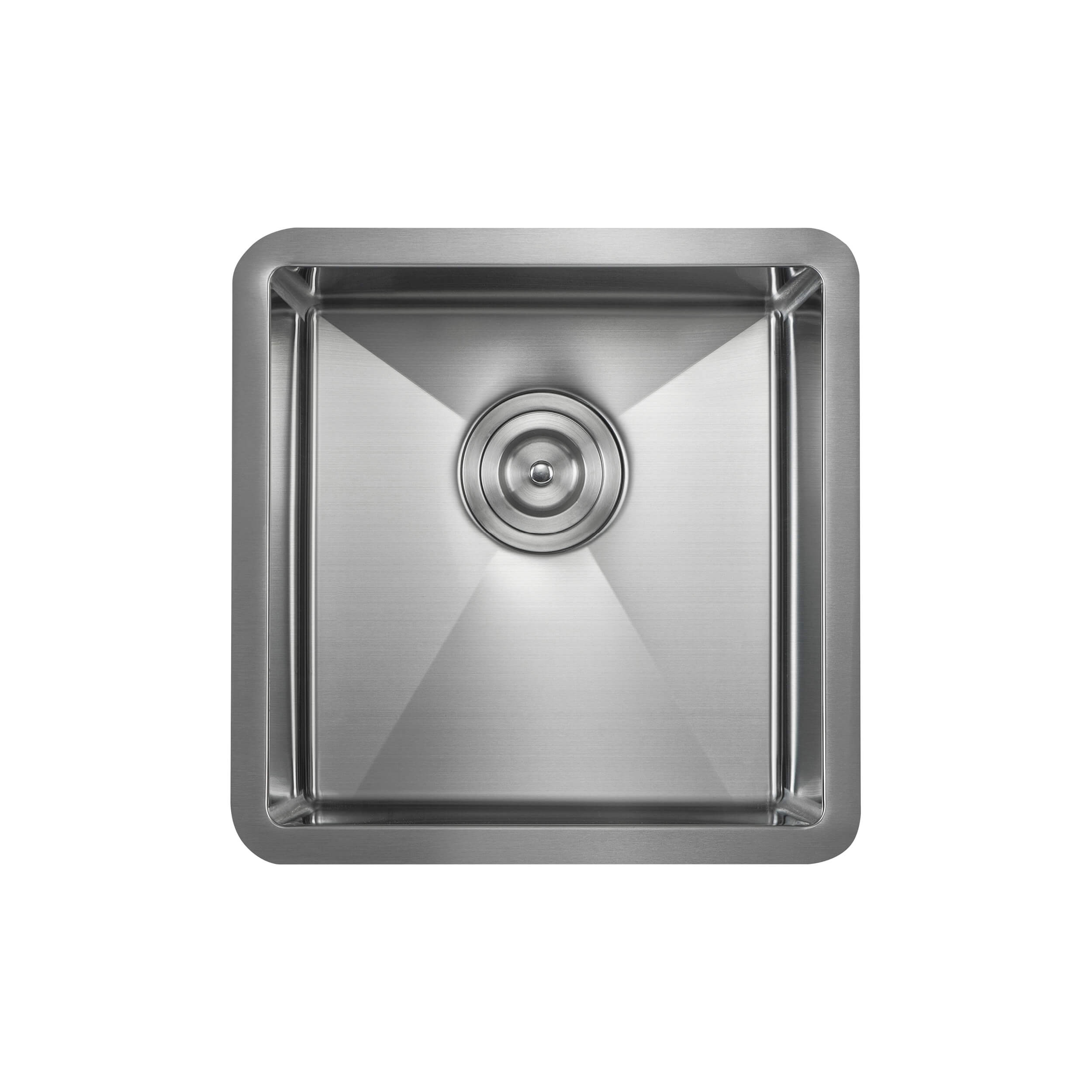 16" Handcrafted Undermount Single Bowl 16 gauge Stainless Steel Kitchen Sink