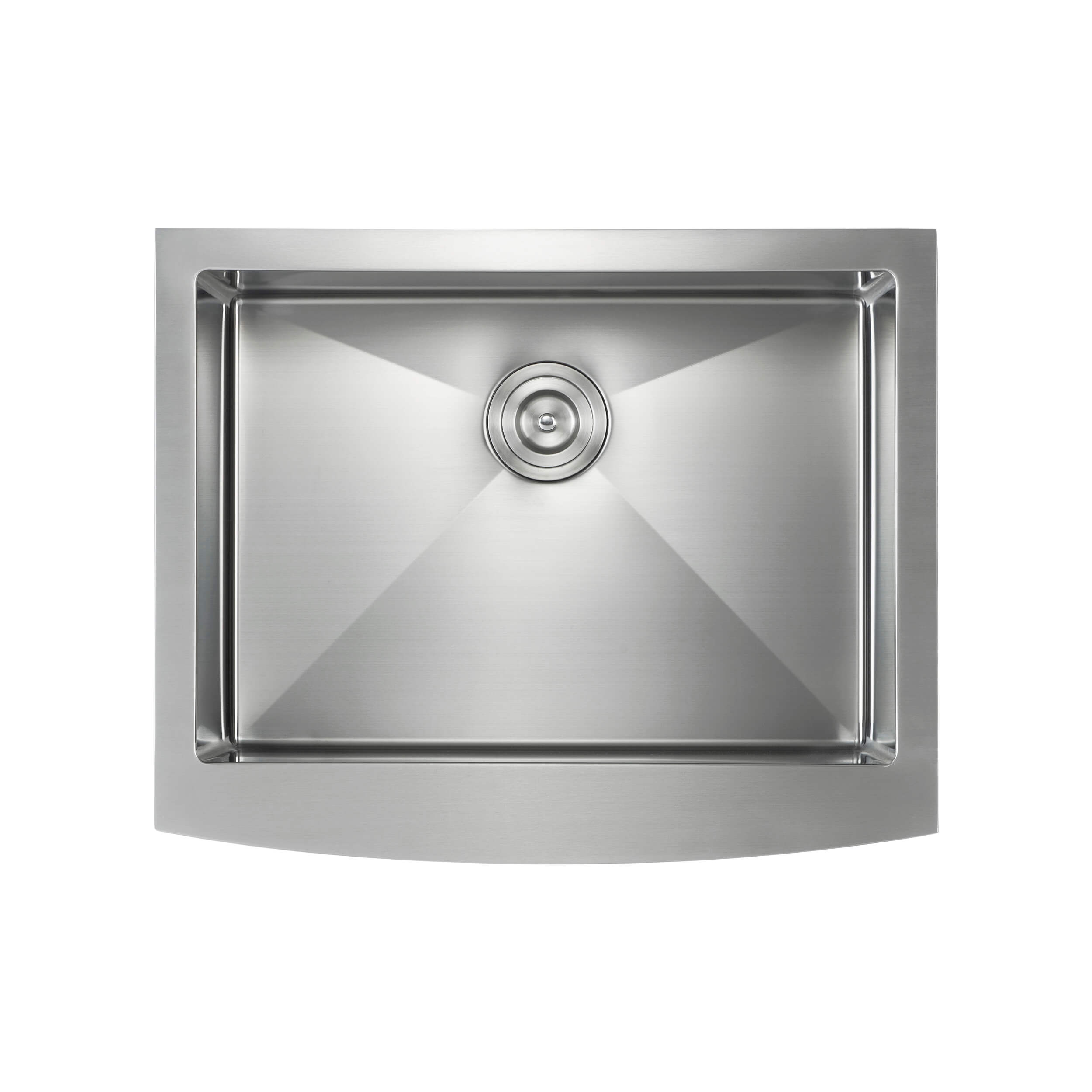 27" Handcrafted Farmhouse Apron Single Bowl Stainless Steel Kitchen Sink - C1-27SF