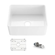 Nova 24" Fireclay Single Bowl Kitchen Farmhouse Sink - C2-24SF