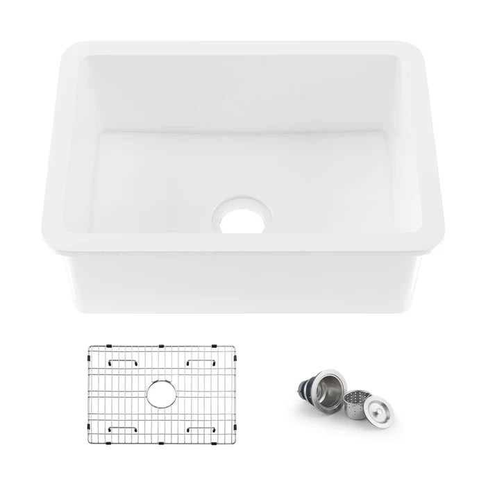 Nova 30" Fireclay Single Bowl Kitchen Drop-In/Undermount Sink - C2-30S