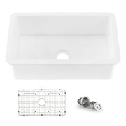 Nova 32" Single Bowl Undermount Fireclay Kitchen Sink