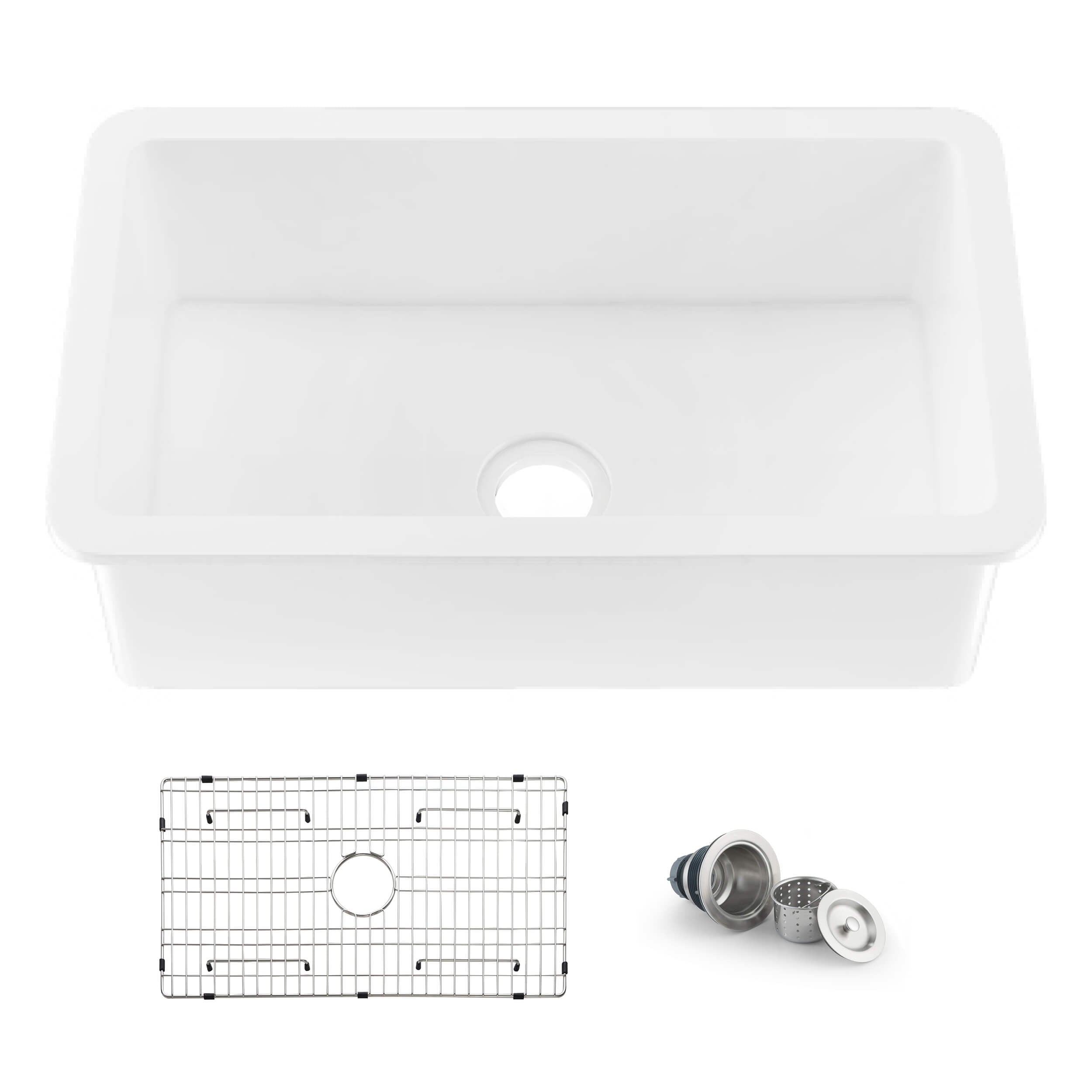 Nova 32" Single Bowl Undermount Fireclay Kitchen Sink