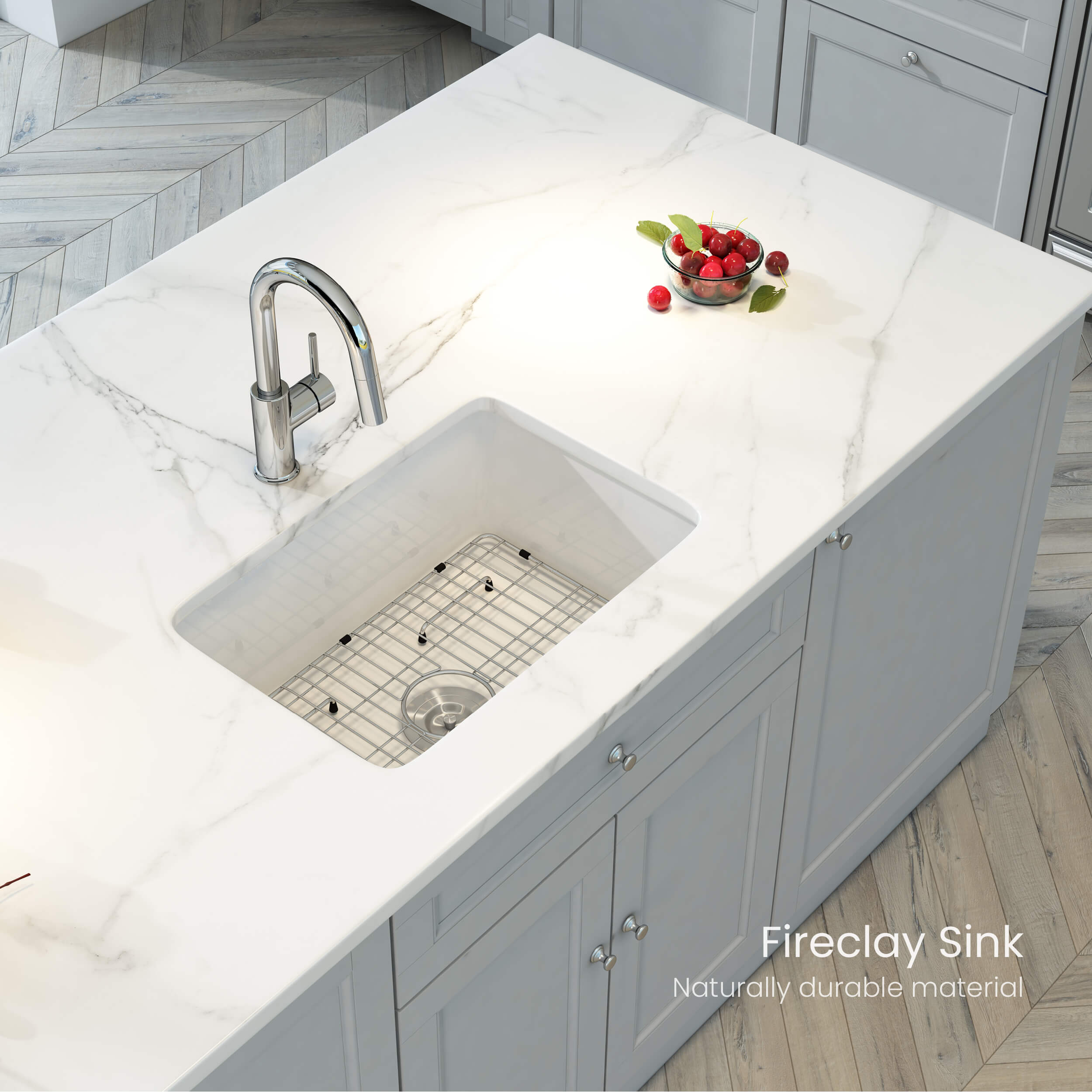 Nova 32" Single Bowl Undermount Fireclay Kitchen Sink