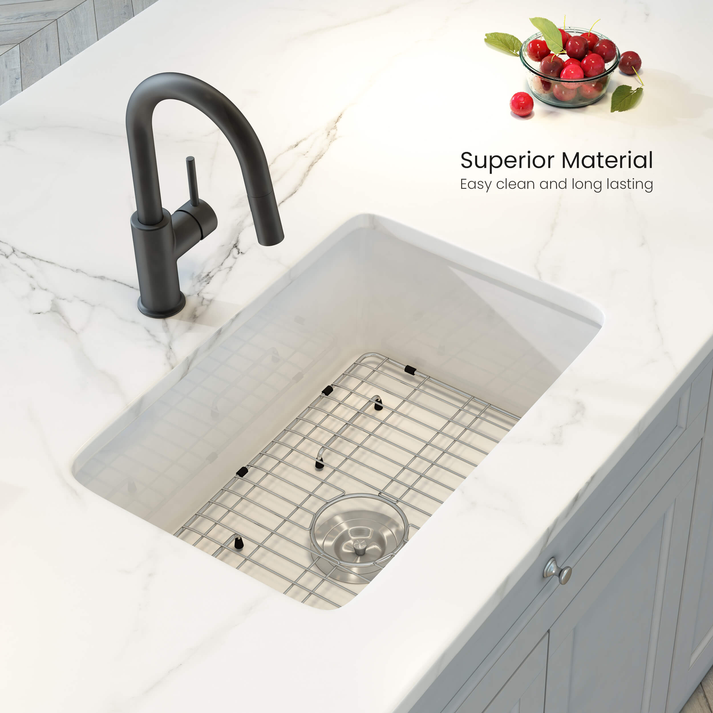 Nova 32" Single Bowl Undermount Fireclay Kitchen Sink