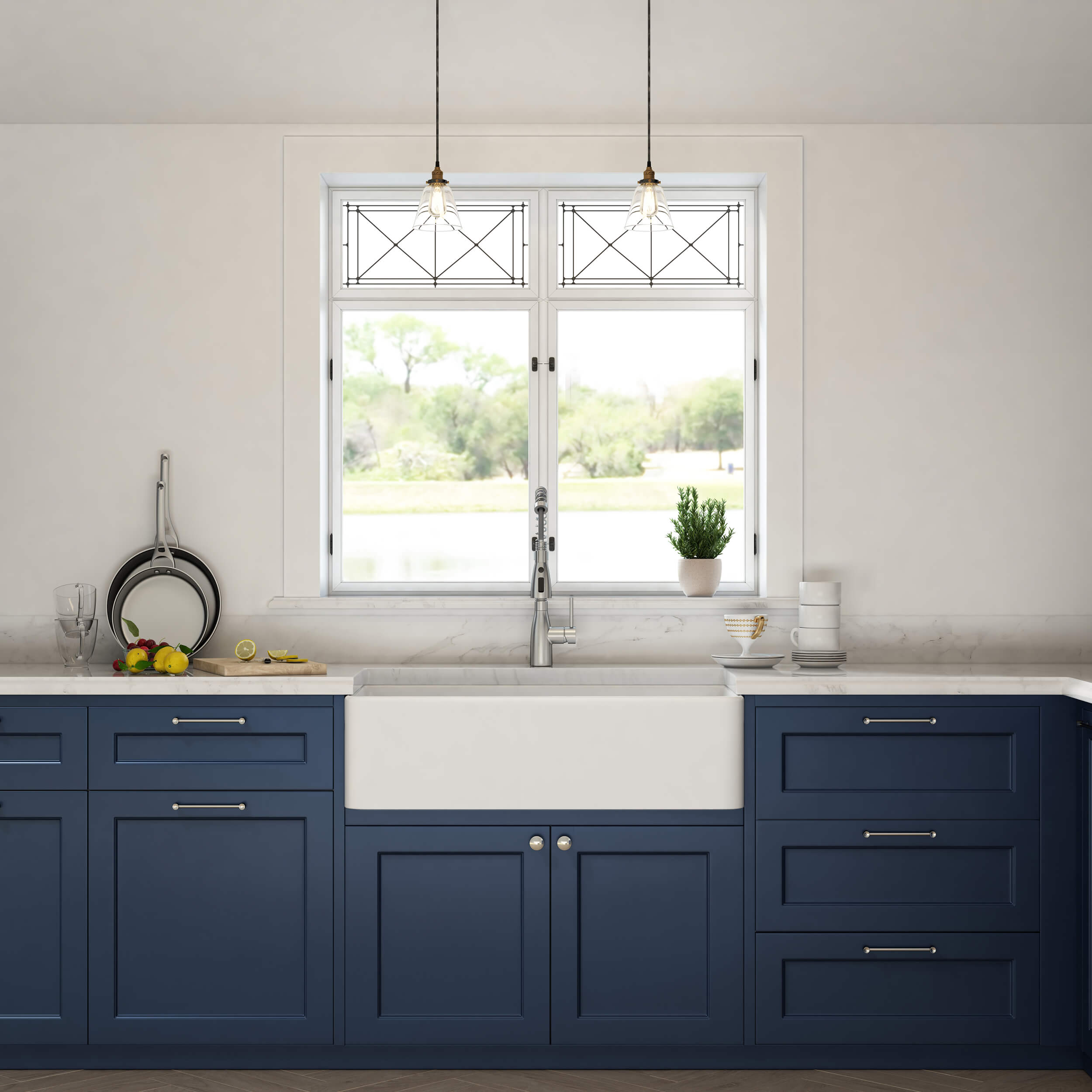 Nova 36″ Matte Black Fireclay Single Bowl Kitchen Farmhouse Sink – C2-36SF