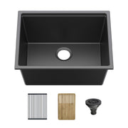 25" Undermount Workstation Single Bowl Quartz Kitchen Sink