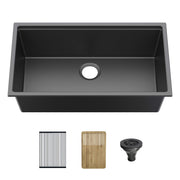 33" Undermount Workstation Single Bowl Quartz Kitchen Sink