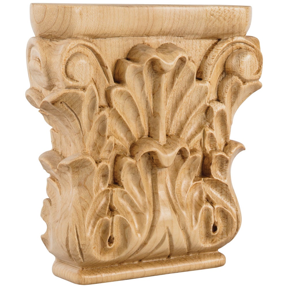 Hardware Resources 4-3/4" W x 1-1/4" D x 4-3/4" H Oak Acanthus Capital