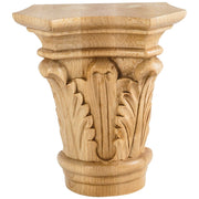 Hardware Resources 4-3/4" W x 2-1/8" D x 4-3/8" H Rubberwood Acanthus Capital