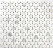 Roca Rockart – Carrara Penny Round (12"x12" Penny Round Mosaic)