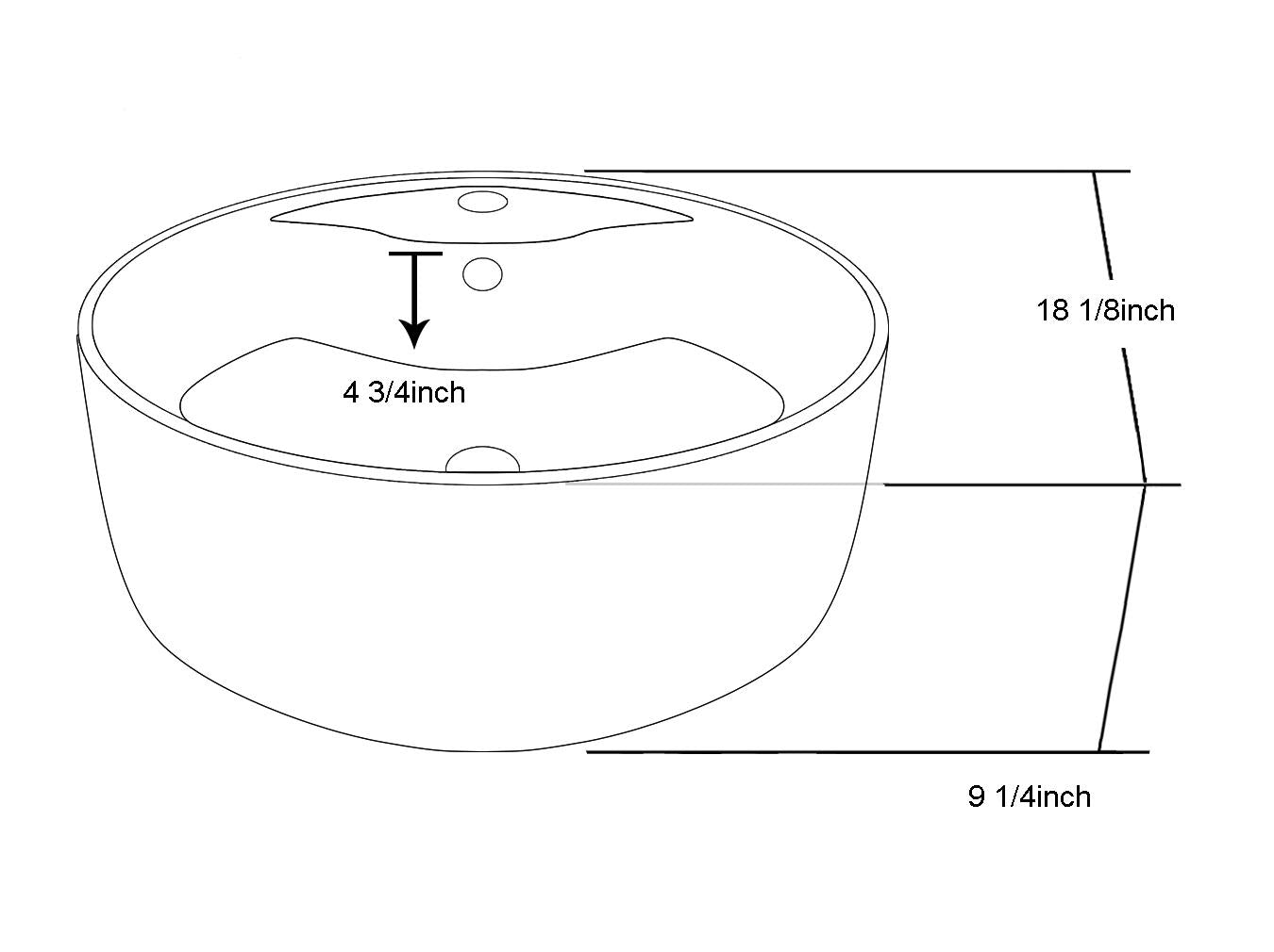 Dawn Counter Round Ceramic Art Basin CASN103000