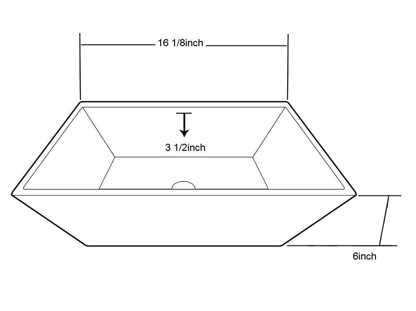 Dawn Counter Square Ceramic Art Basin CASN105014