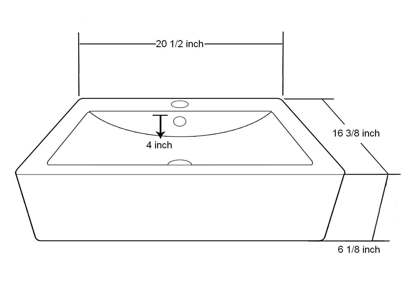 Dawn Counter Rectangle Ceramic Art Basin CASN110034